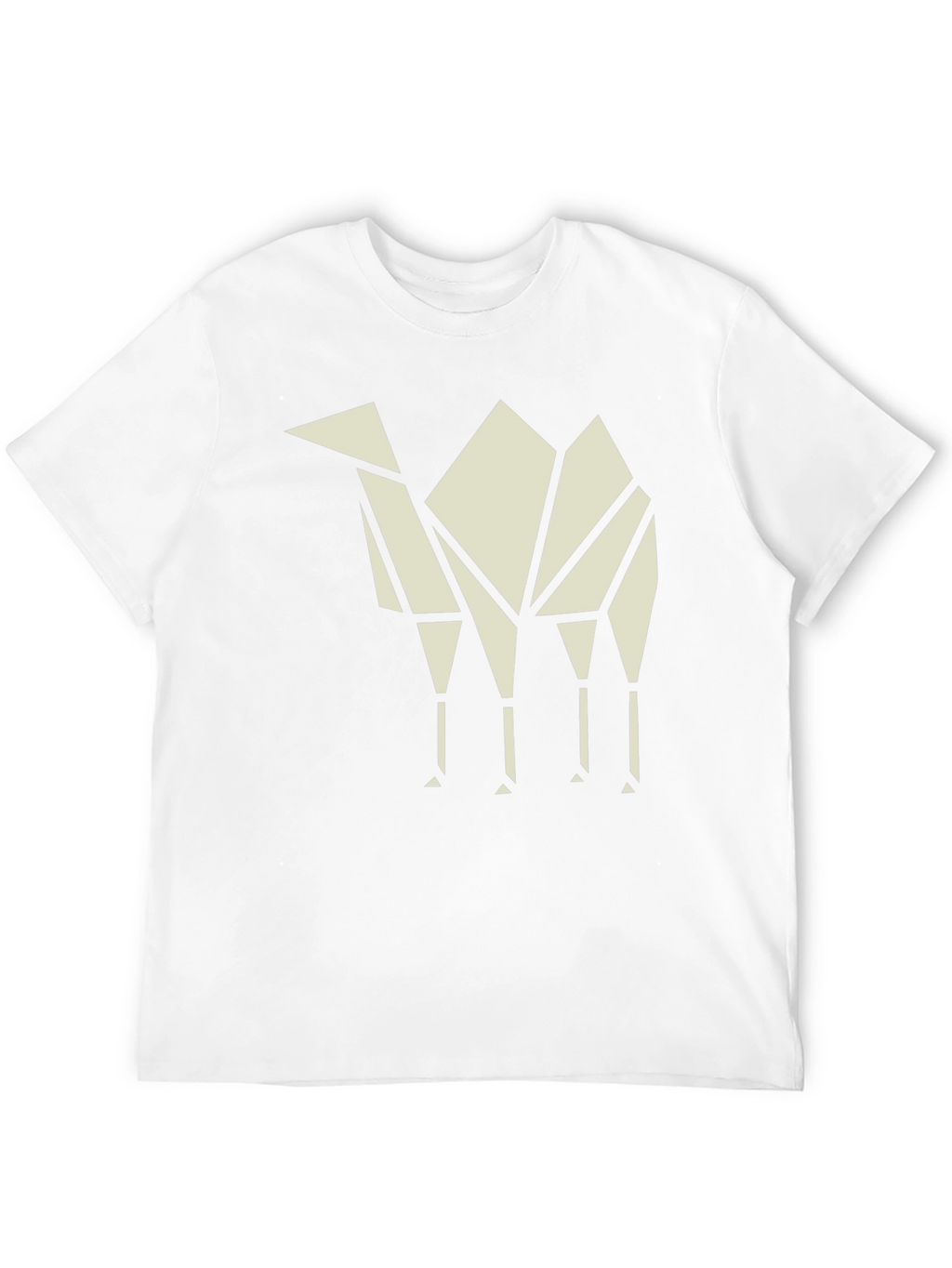 Geometric Camel T-Shirt - Modern Graphic Tee