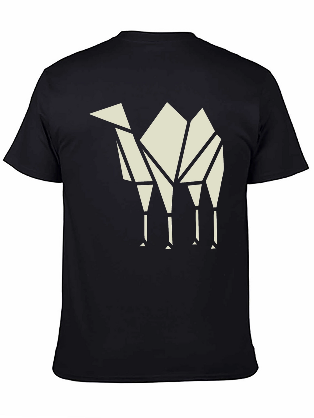 Geometric Camel T-Shirt - Modern Graphic Tee