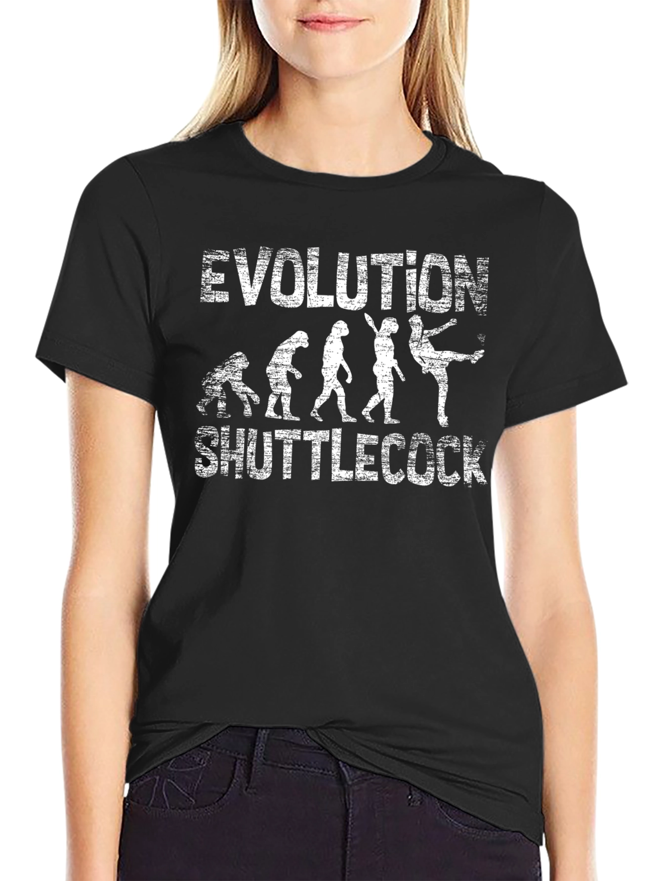 Evolution Shuttlecock T-Shirt - Funny Badminton Tee