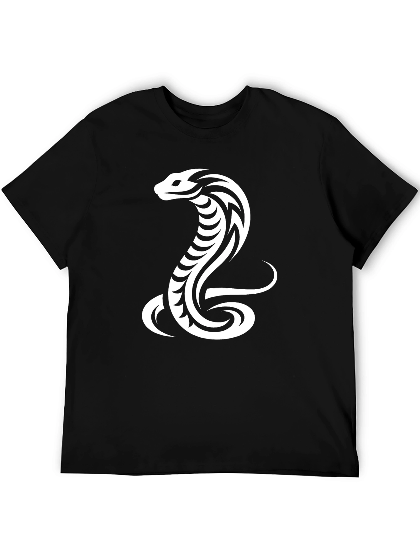 Tribal Cobra Graphic Black T-Shirt