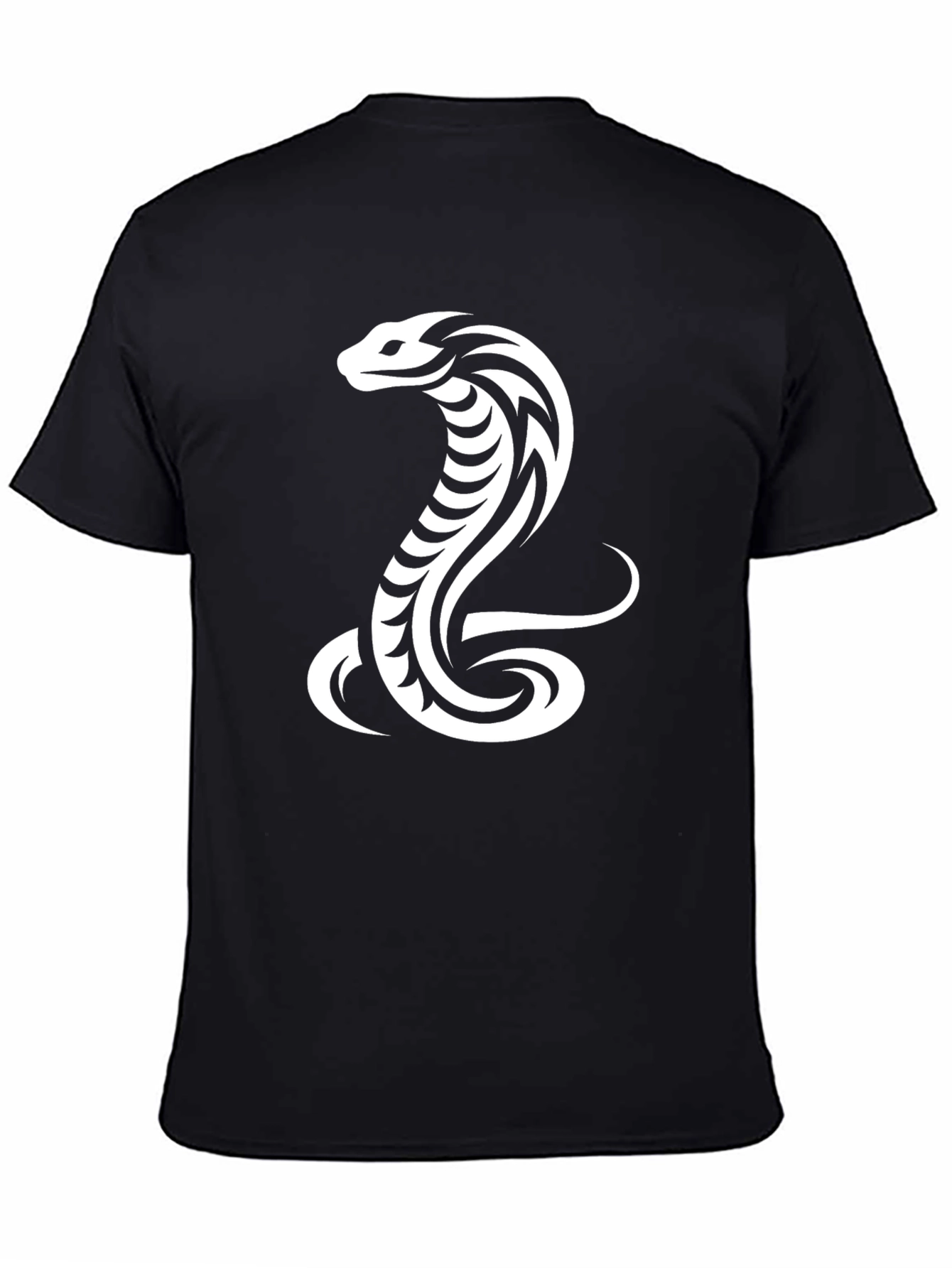 Tribal Cobra Graphic Black T-Shirt