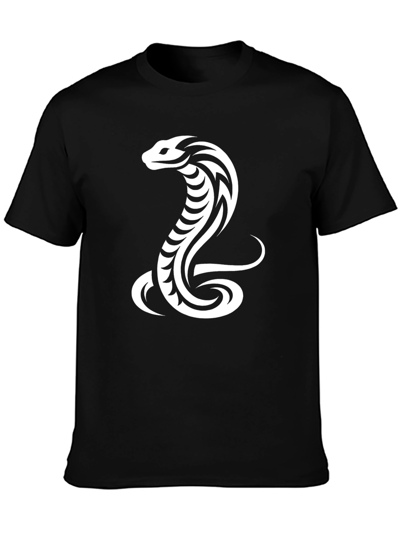 Tribal Cobra Graphic Black T-Shirt