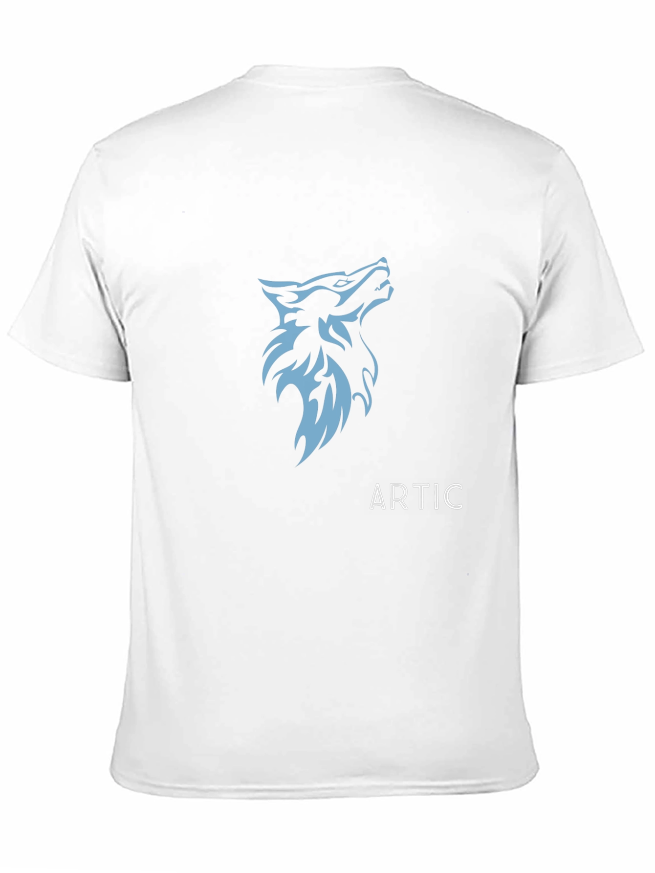 Mens Black Wolf Graphic Tee - Artic
