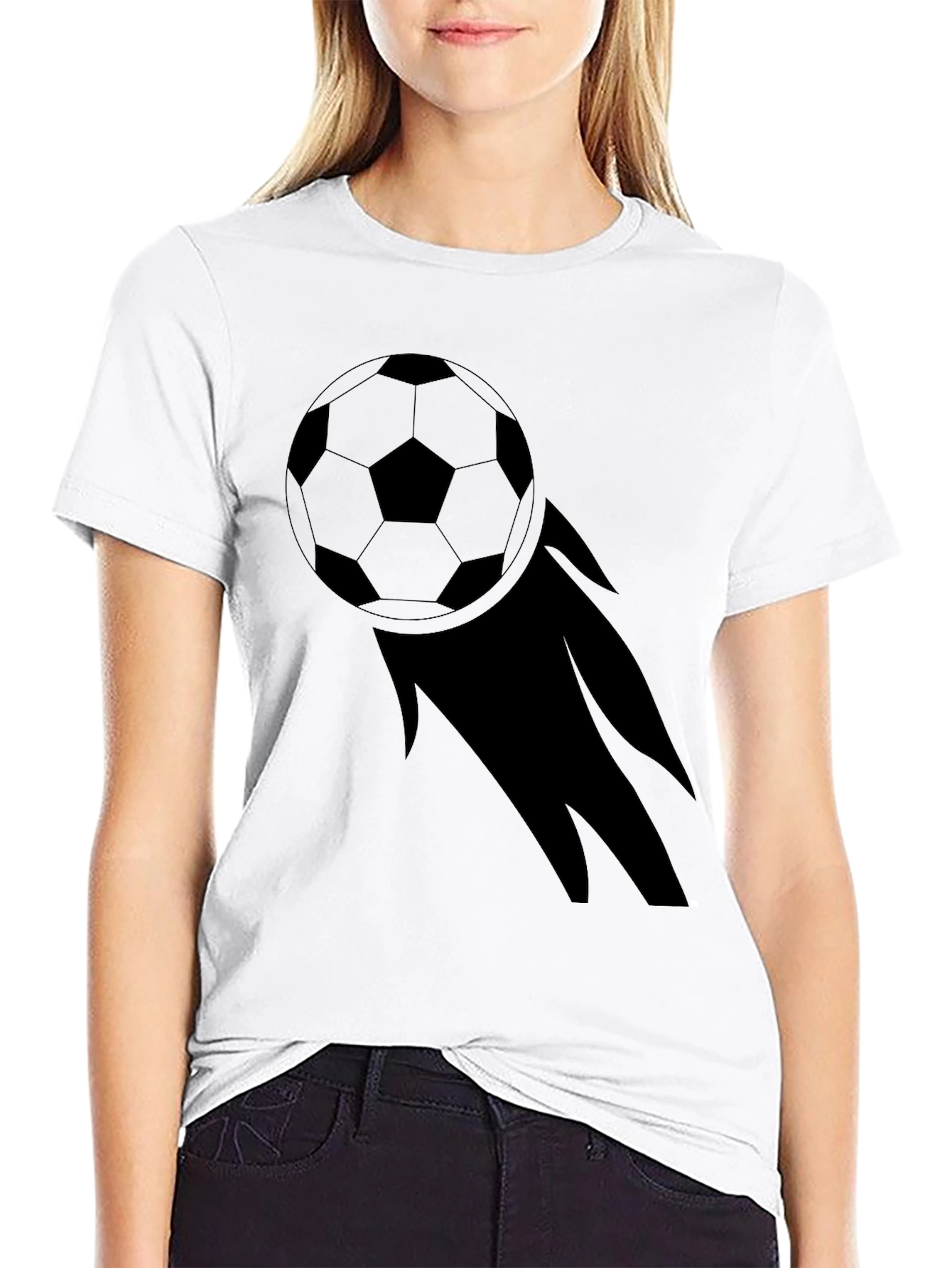 Soccer Ball Graphic Black Tee