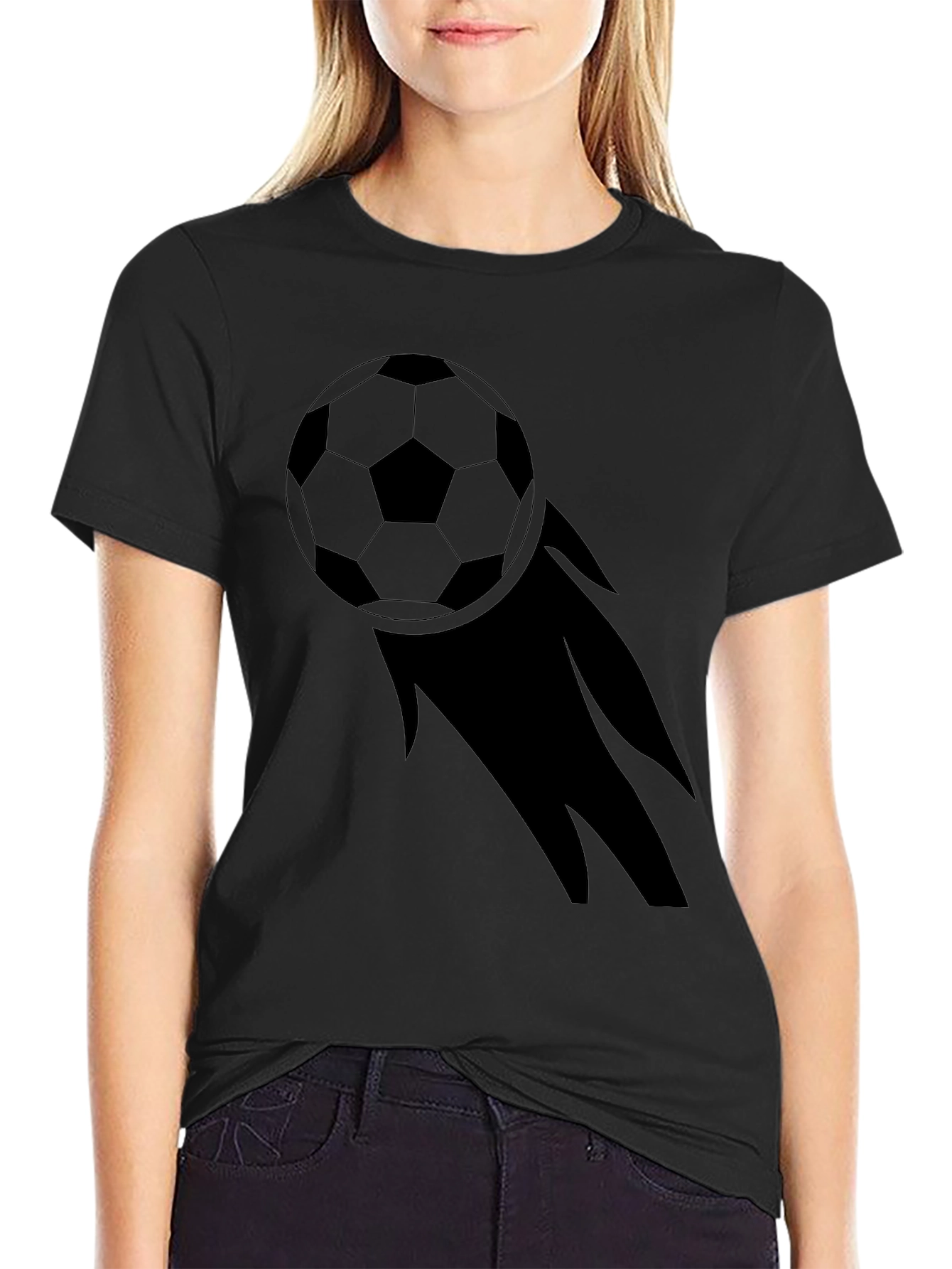 Soccer Ball Graphic Black Tee