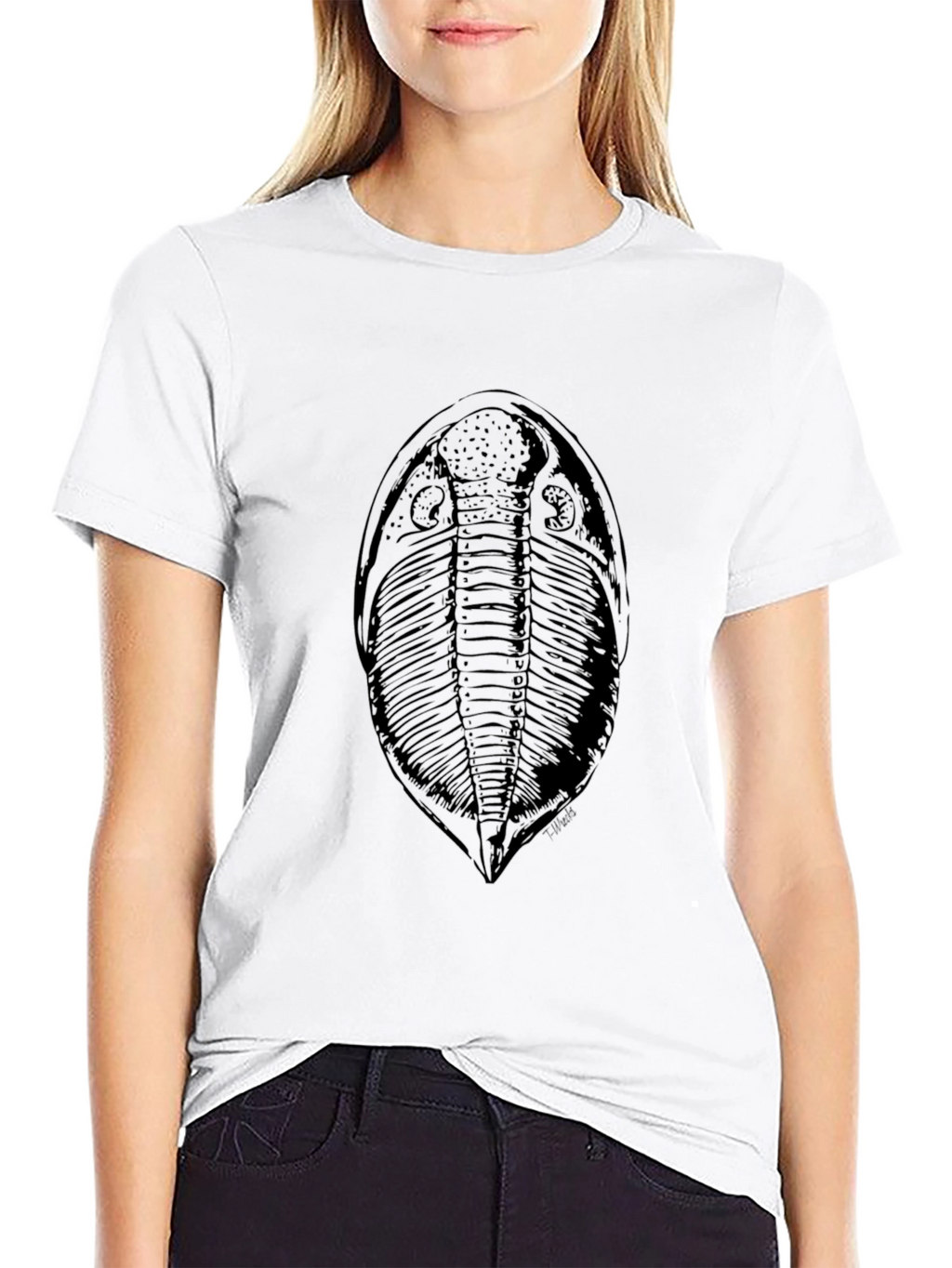Fossil Print T-Shirt - Classic Black Tee