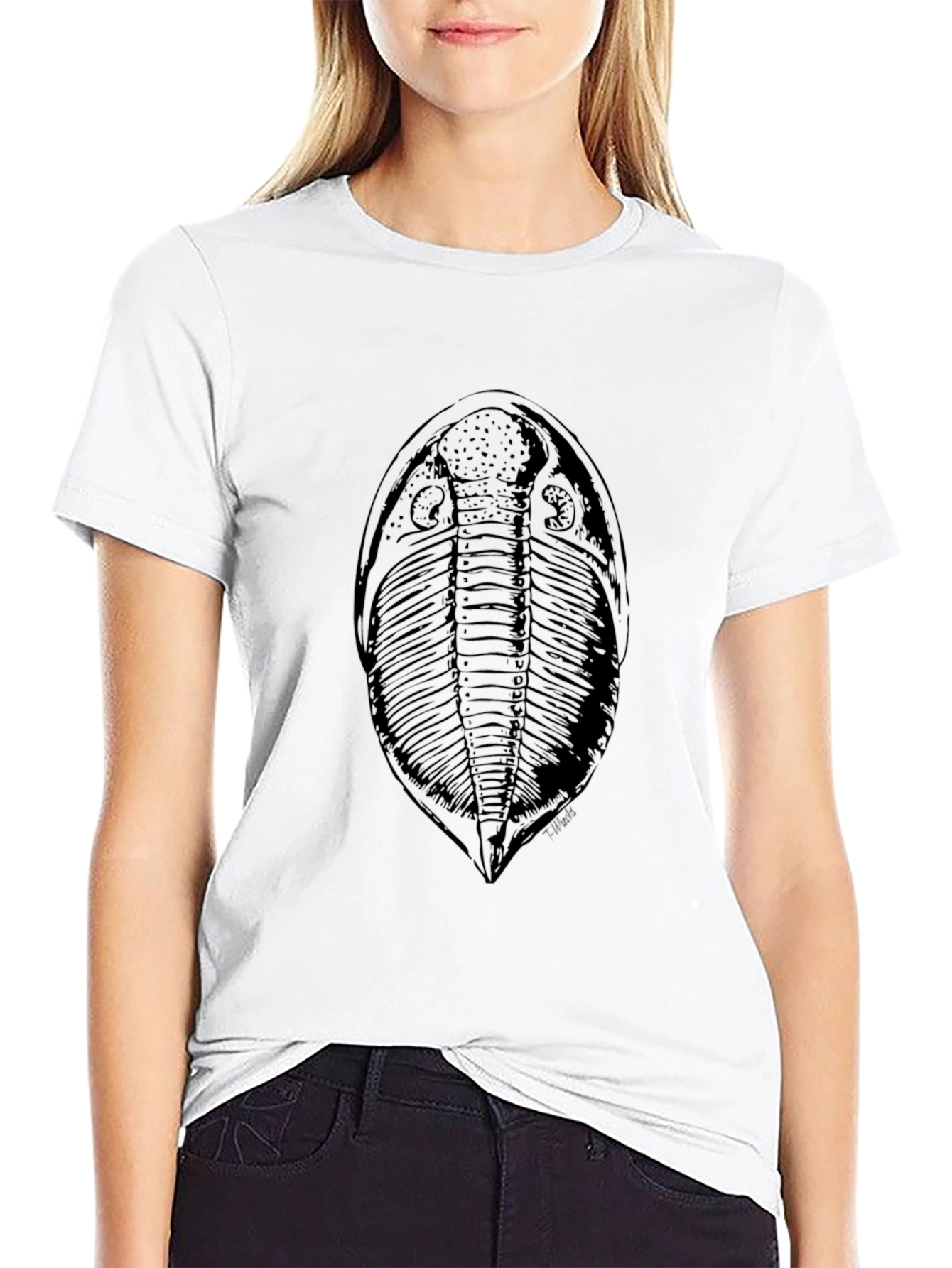 Fossil Print T-Shirt - Classic Black Tee