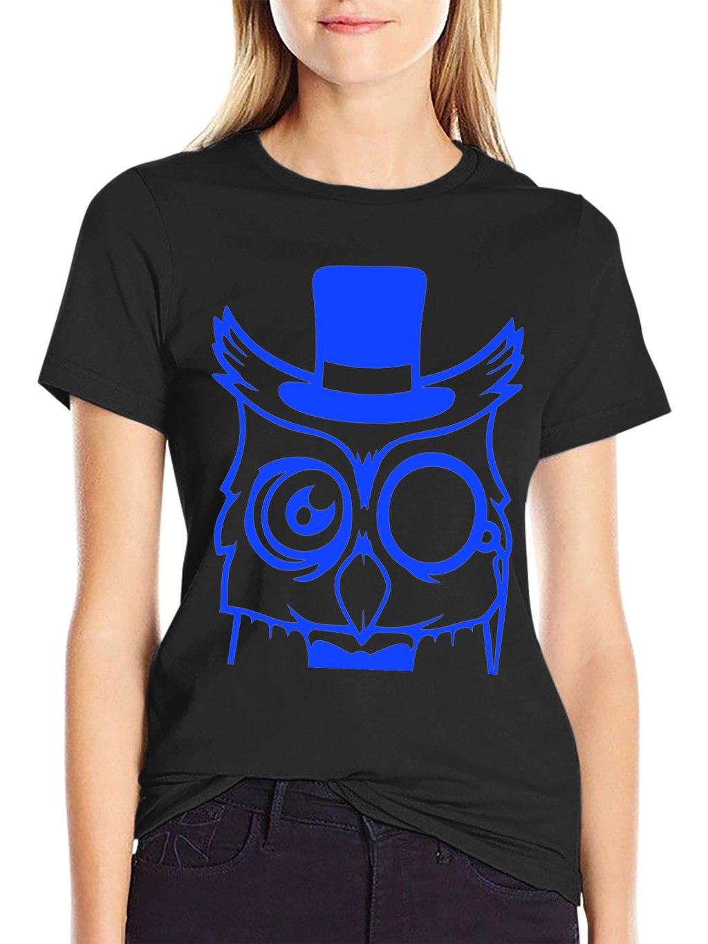 Owl Top Hat Graphic Tee - Unique Design T-Shirt