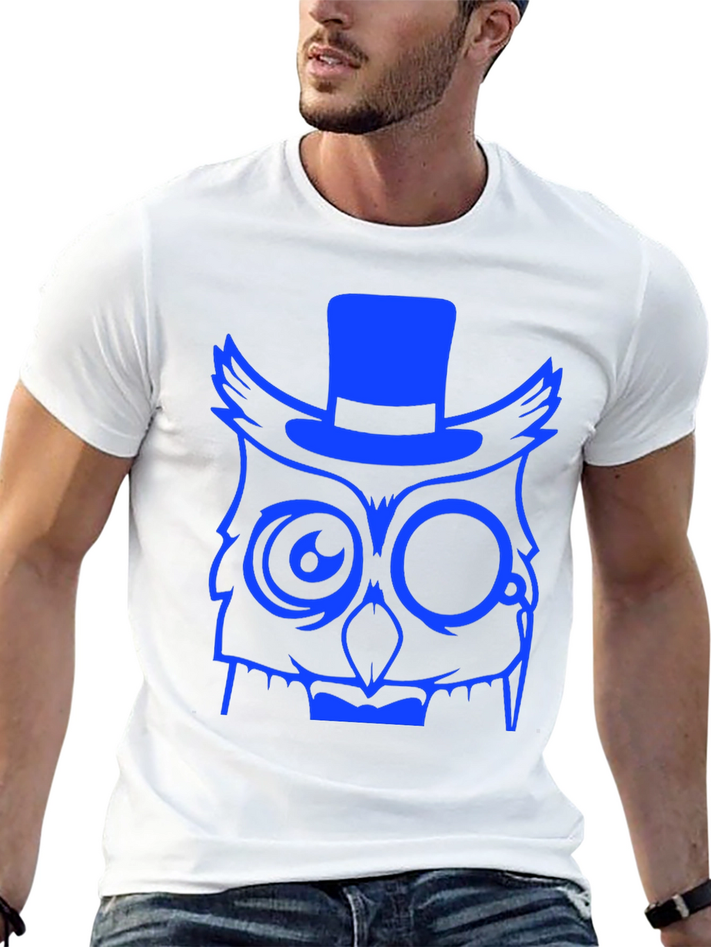 Owl Top Hat Graphic Tee - Unique Design T-Shirt