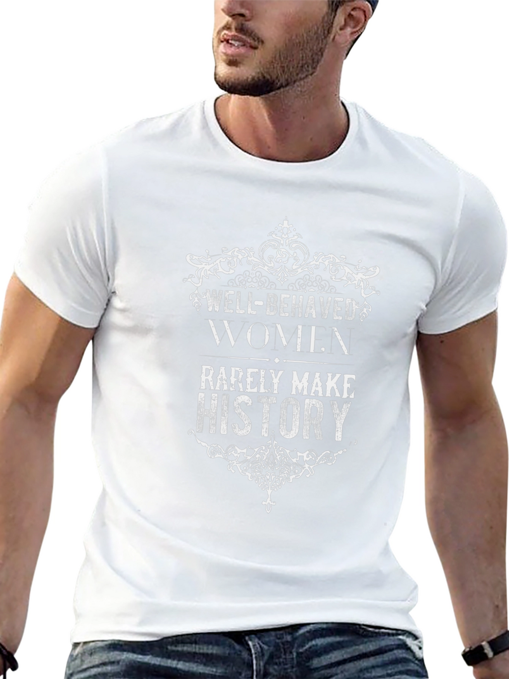 Well-Behaved Women History Tee - Black