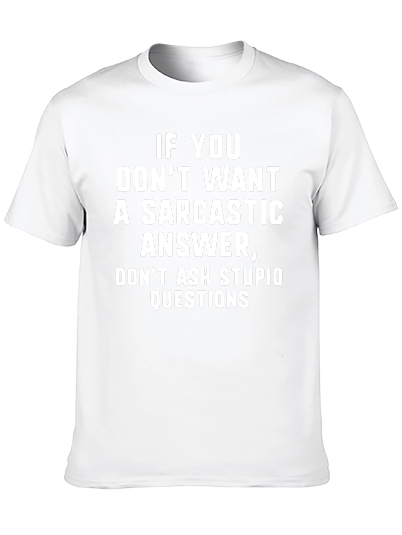 Sarcastic Answer Graphic Tee - Black Cotton T-Shirt