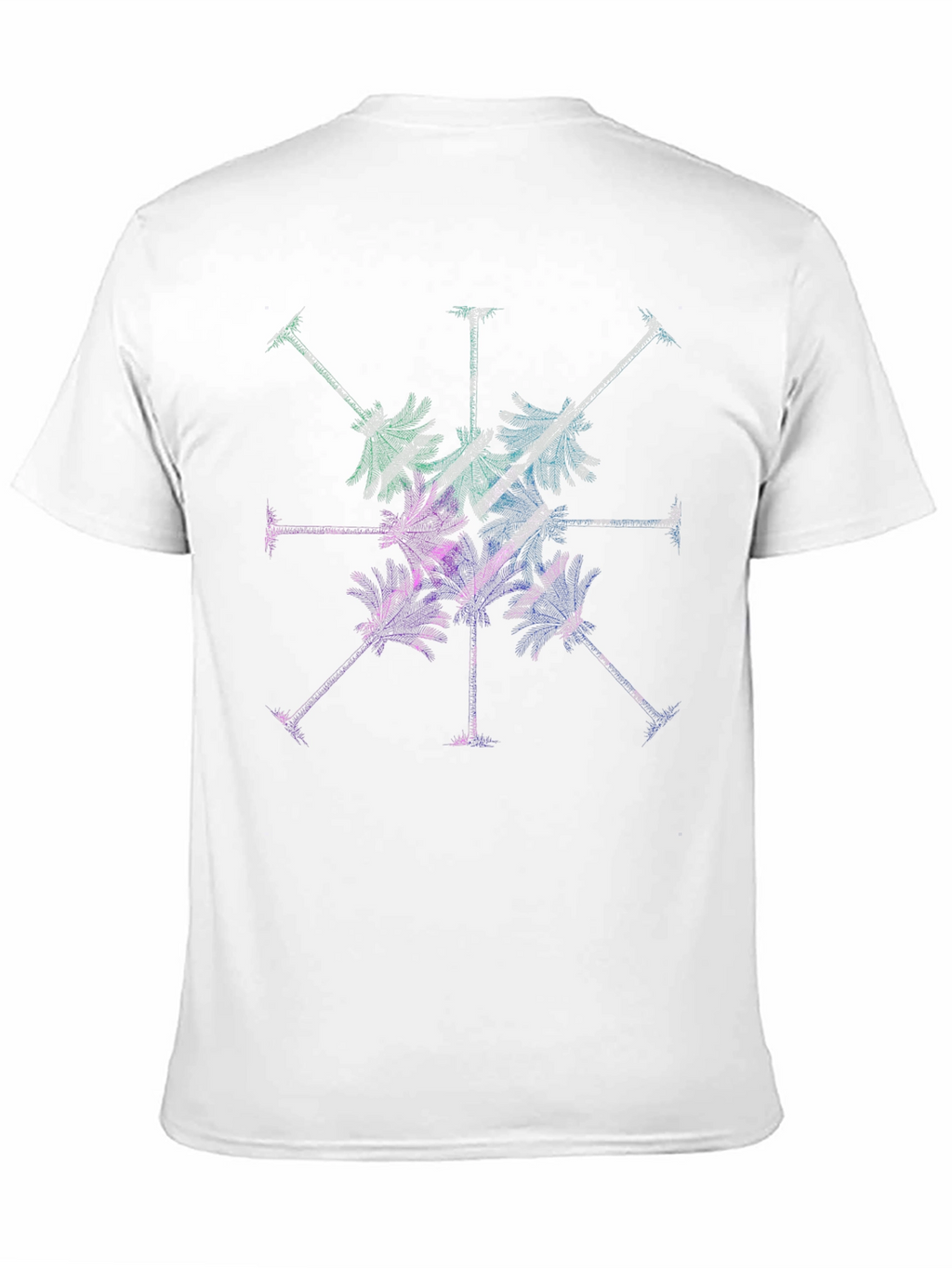 Tropical Palm Tree Graphic Tee - Mens Black T-Shirt