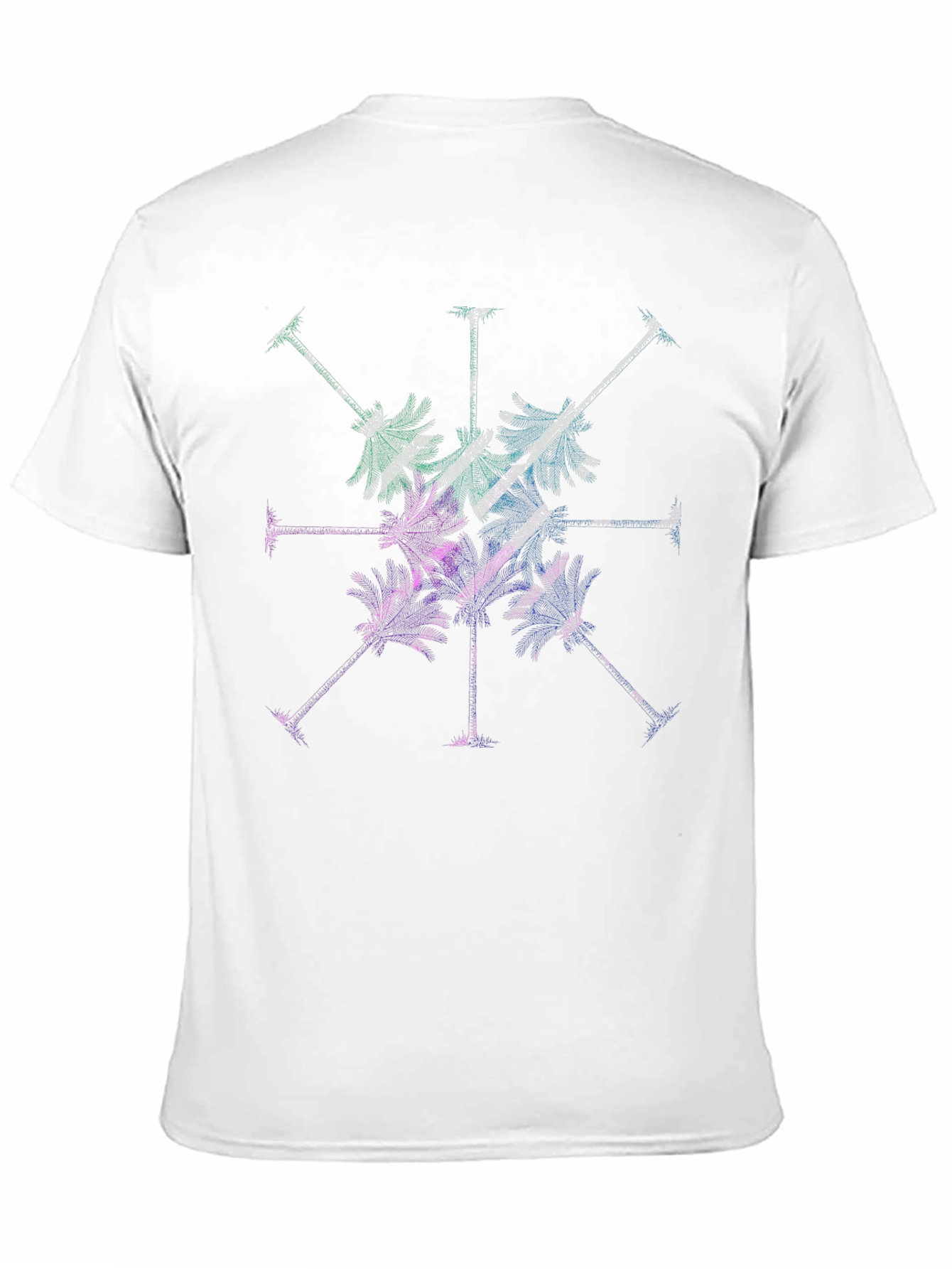 Tropical Palm Tree Graphic Tee - Mens Black T-Shirt
