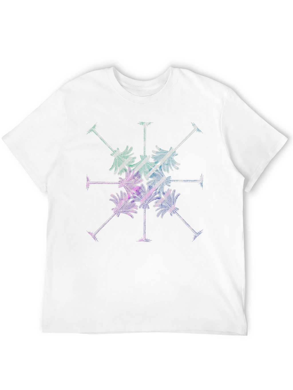 Tropical Palm Tree Graphic Tee - Mens Black T-Shirt
