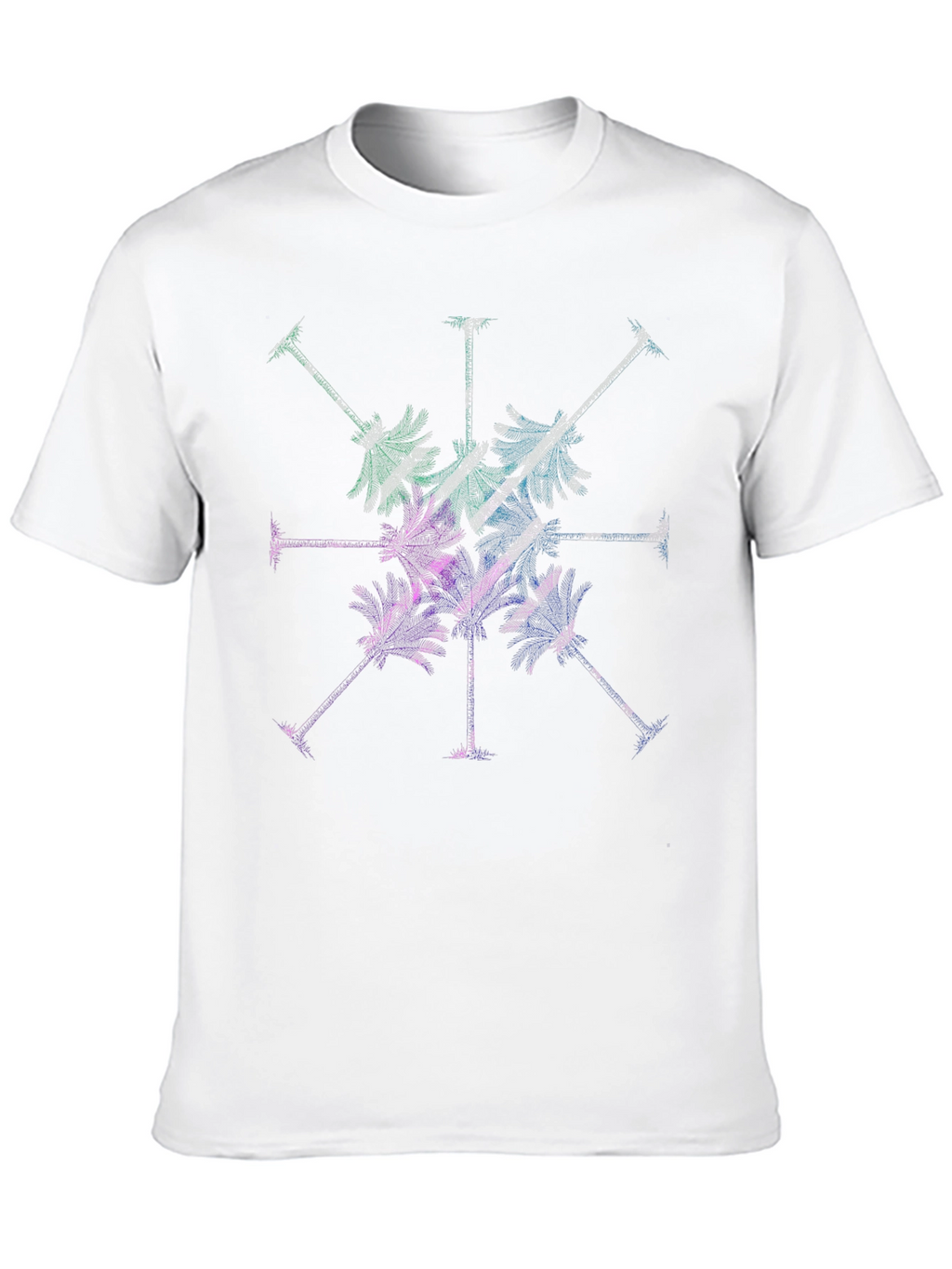 Tropical Palm Tree Graphic Tee - Mens Black T-Shirt