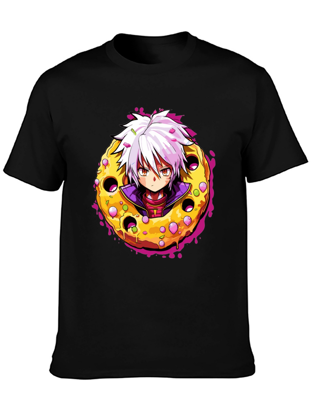 Anime Donut T-Shirt - Unique Graphic Tee