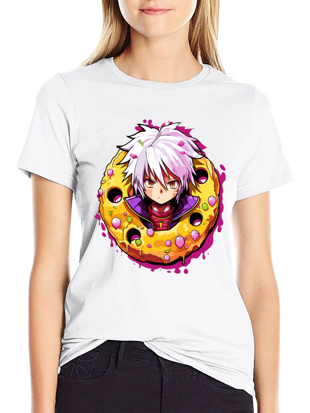 Anime Donut T-Shirt - Unique Graphic Tee