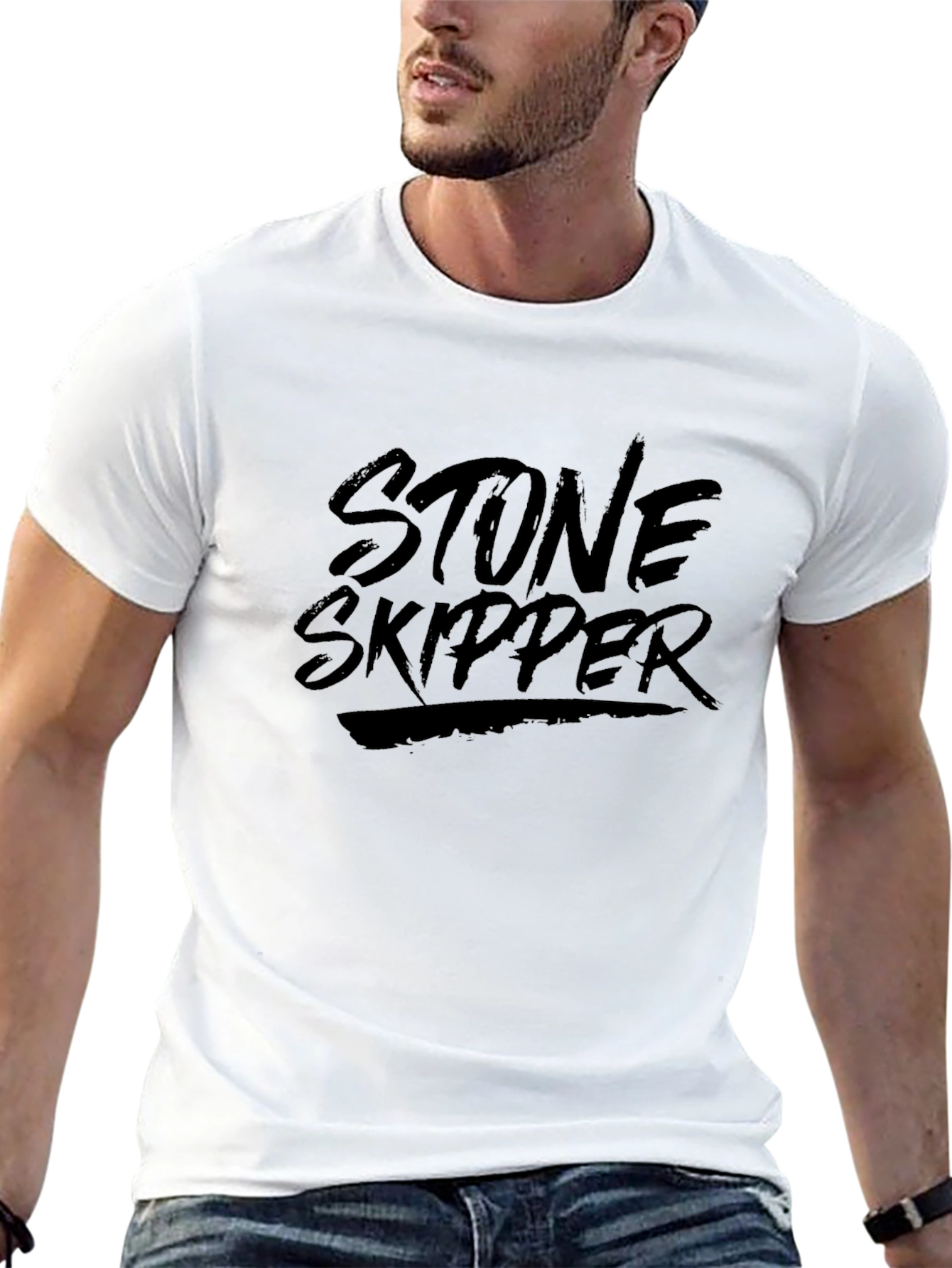 Stone Skipper Black Graphic T-Shirt
