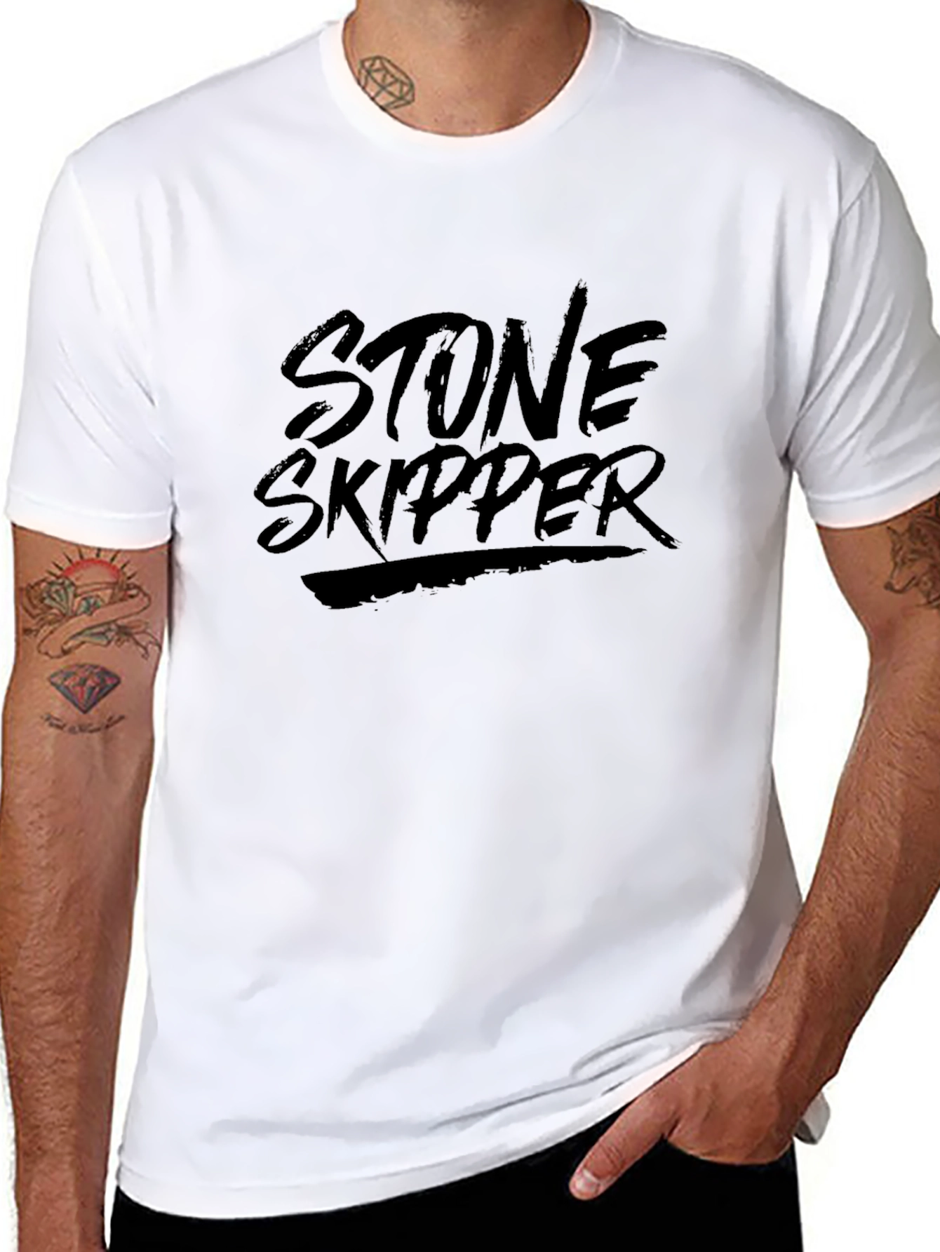 Stone Skipper Black Graphic T-Shirt