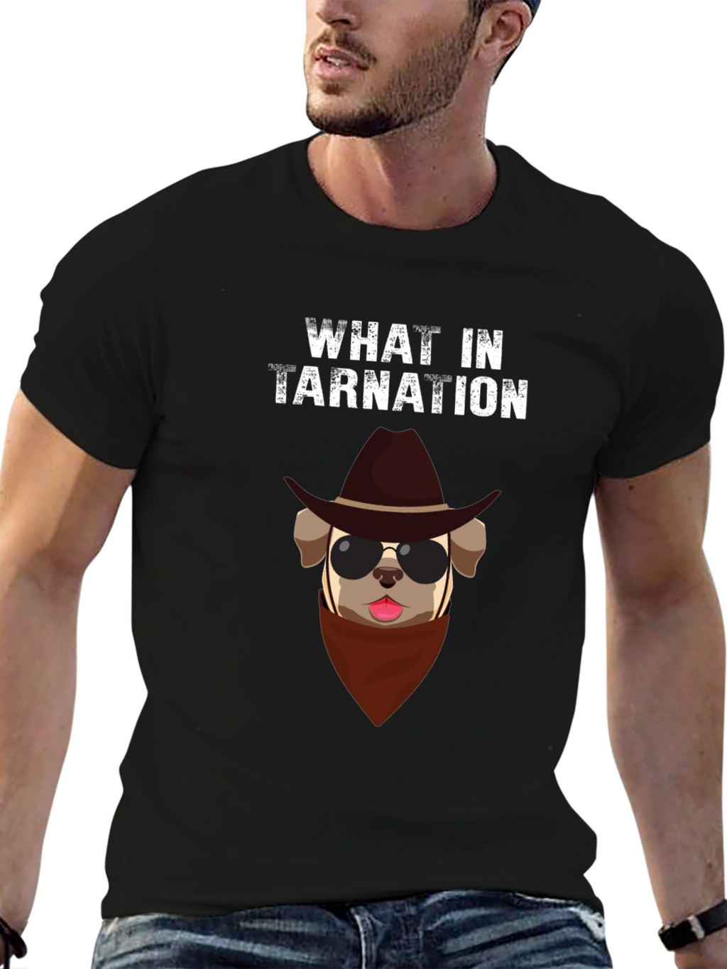 What in Tarnation Dog Cowboy Graphic Tee