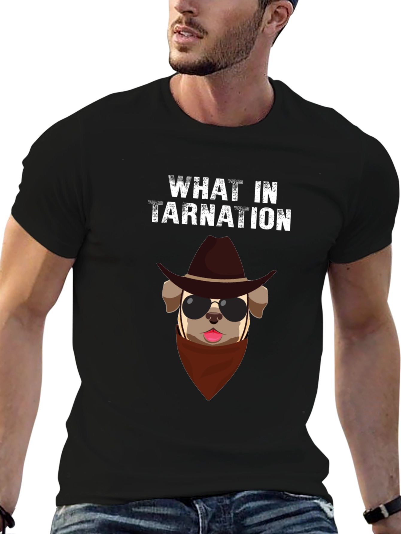 What in Tarnation Dog Cowboy Graphic Tee