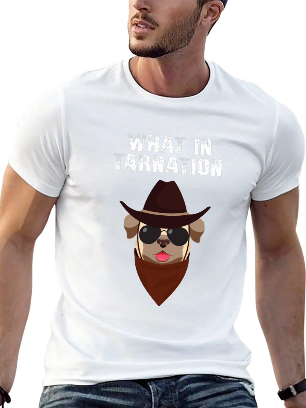 What in Tarnation Dog Cowboy Graphic Tee