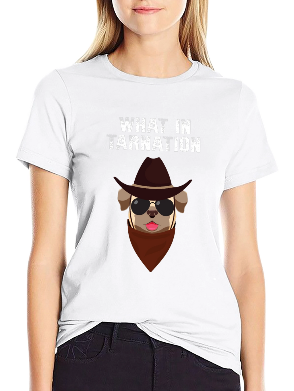 What in Tarnation Dog Cowboy Graphic Tee