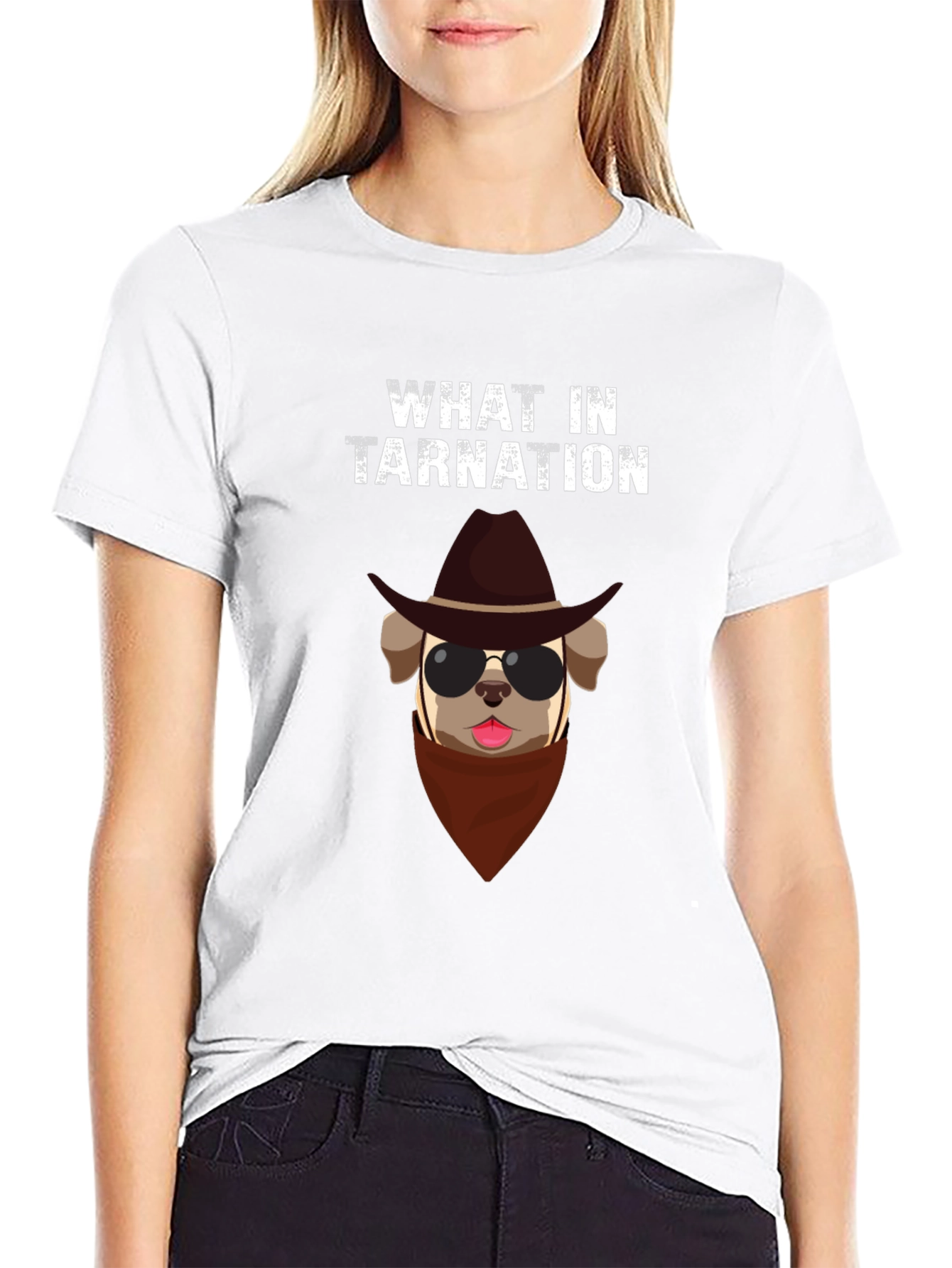 What in Tarnation Dog Cowboy Graphic Tee