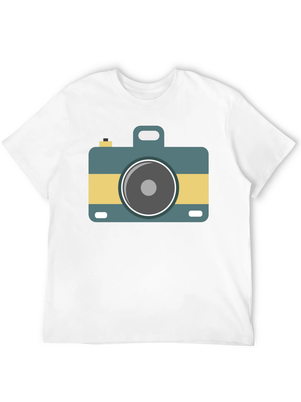 Retro Camera Graphic Tee - Stylish Black T-Shirt