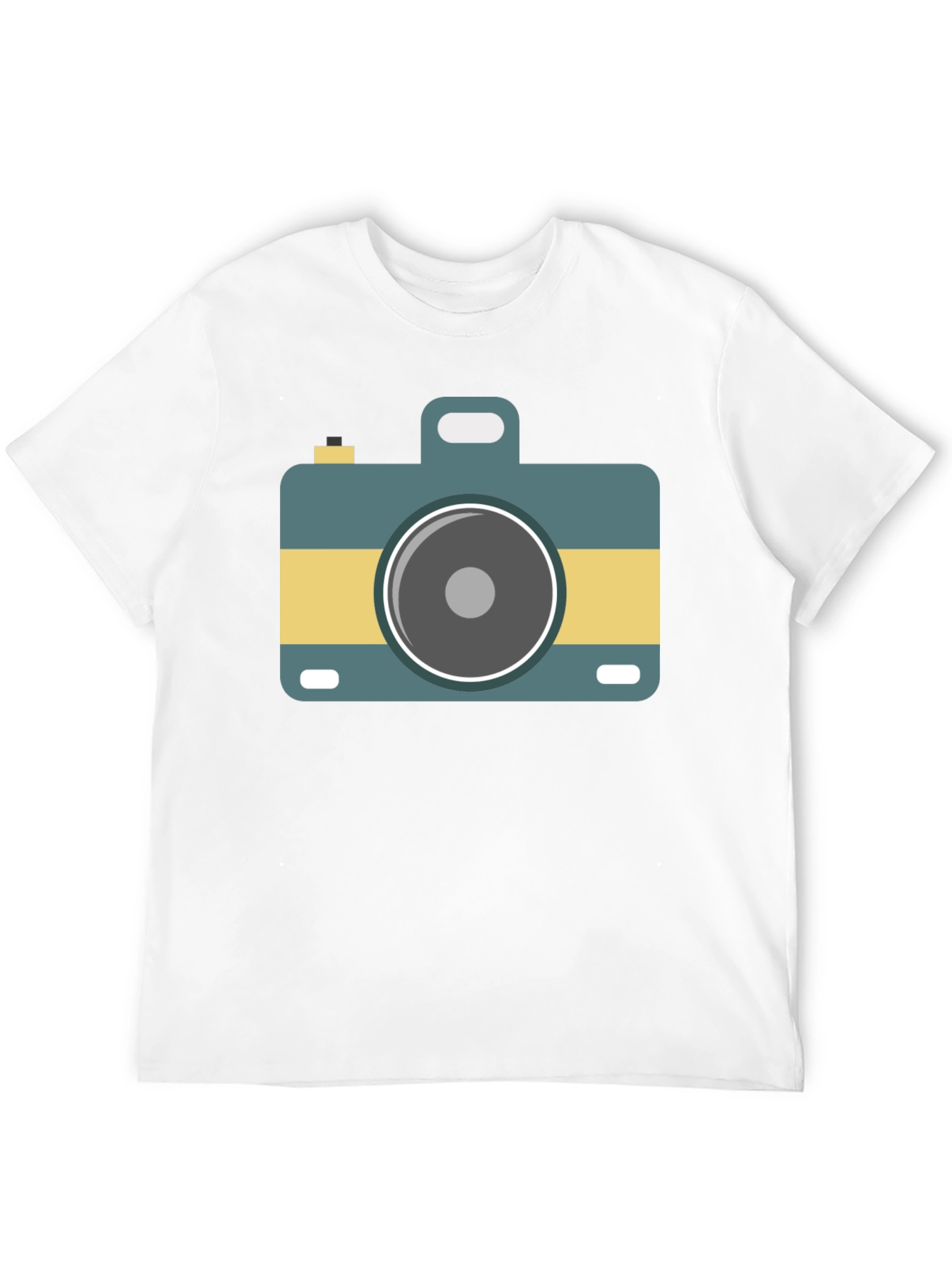 Retro Camera Graphic Tee - Stylish Black T-Shirt