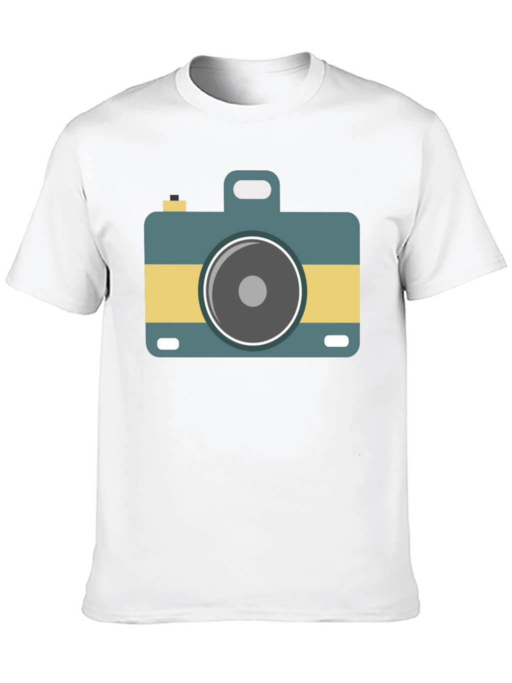 Retro Camera Graphic Tee - Stylish Black T-Shirt