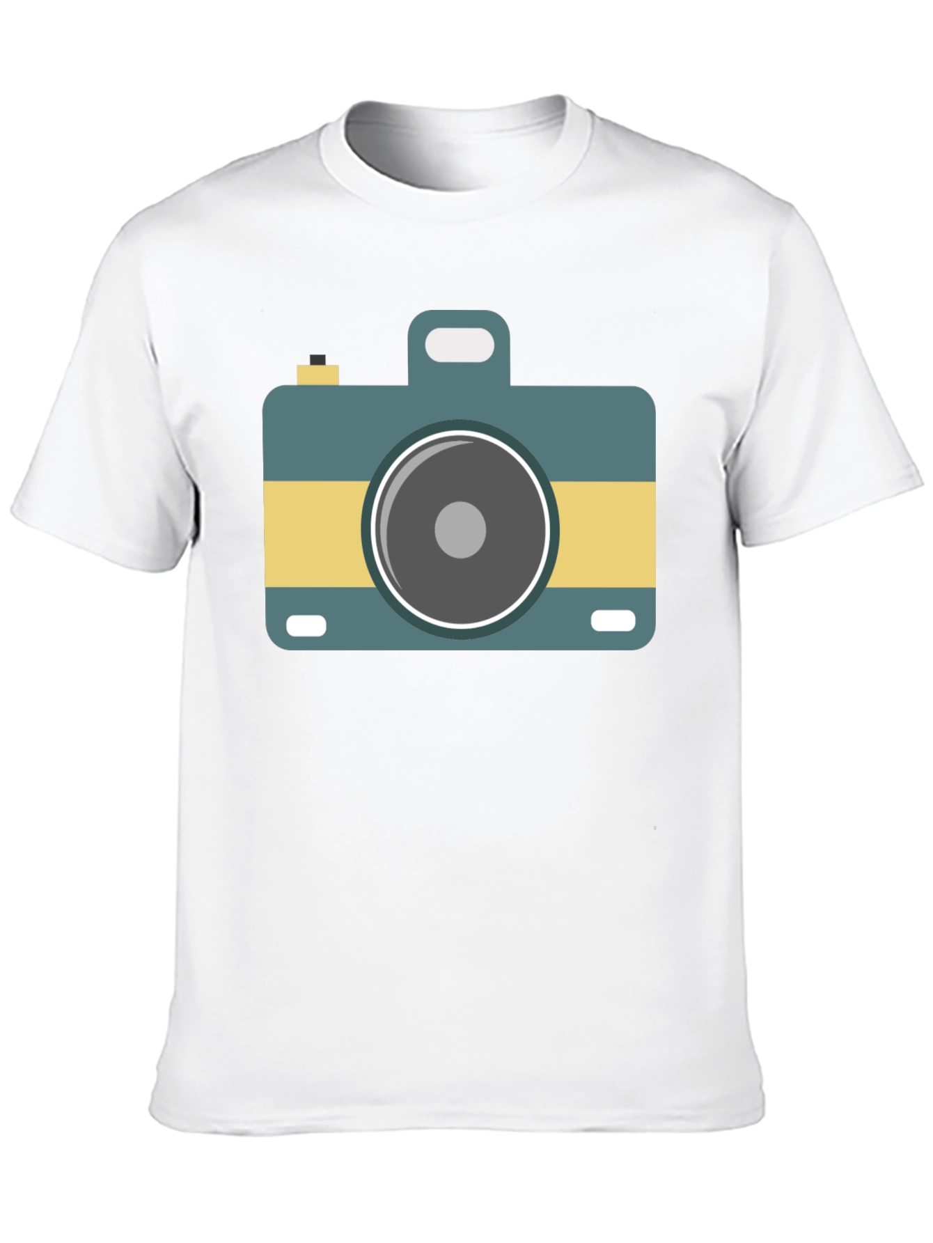 Retro Camera Graphic Tee - Stylish Black T-Shirt