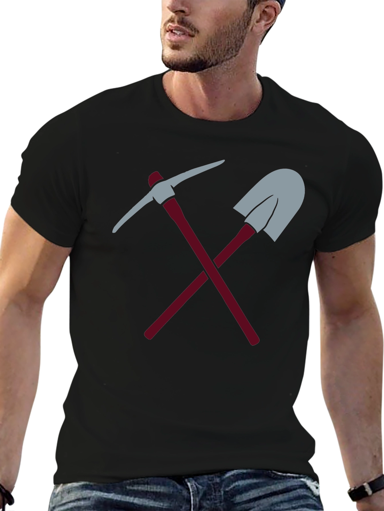 Miners Tools Graphic Tee - Black Casual Shirt
