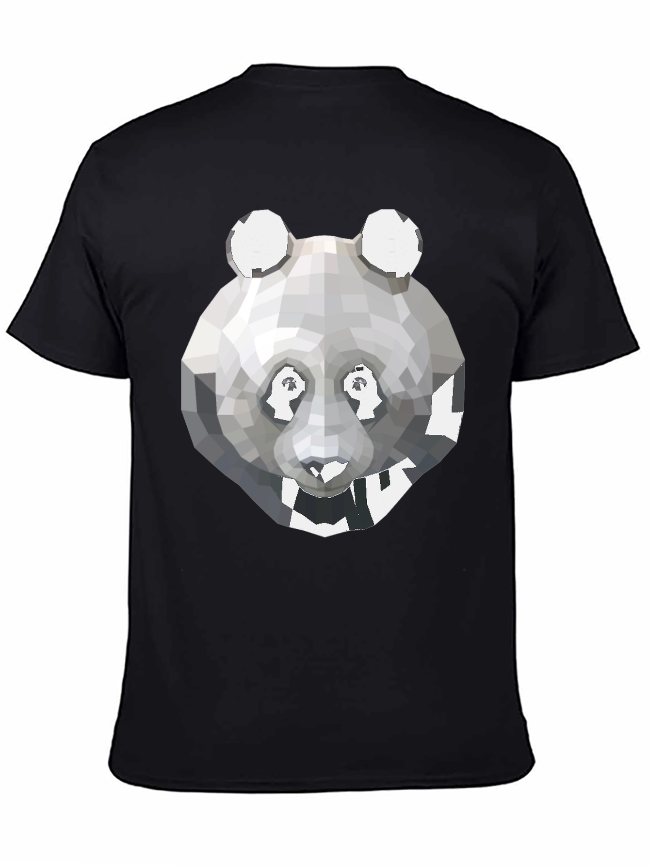 Geometric Panda Graphic Tee - Modern Mens T-Shirt