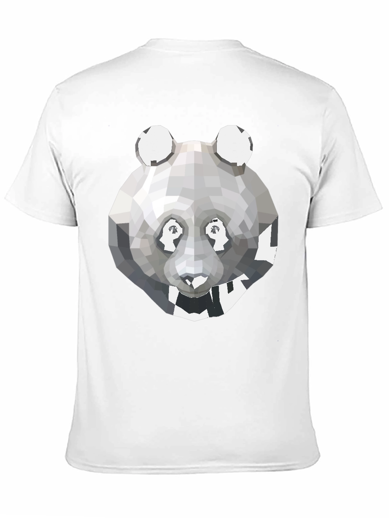 Geometric Panda Graphic Tee - Modern Mens T-Shirt