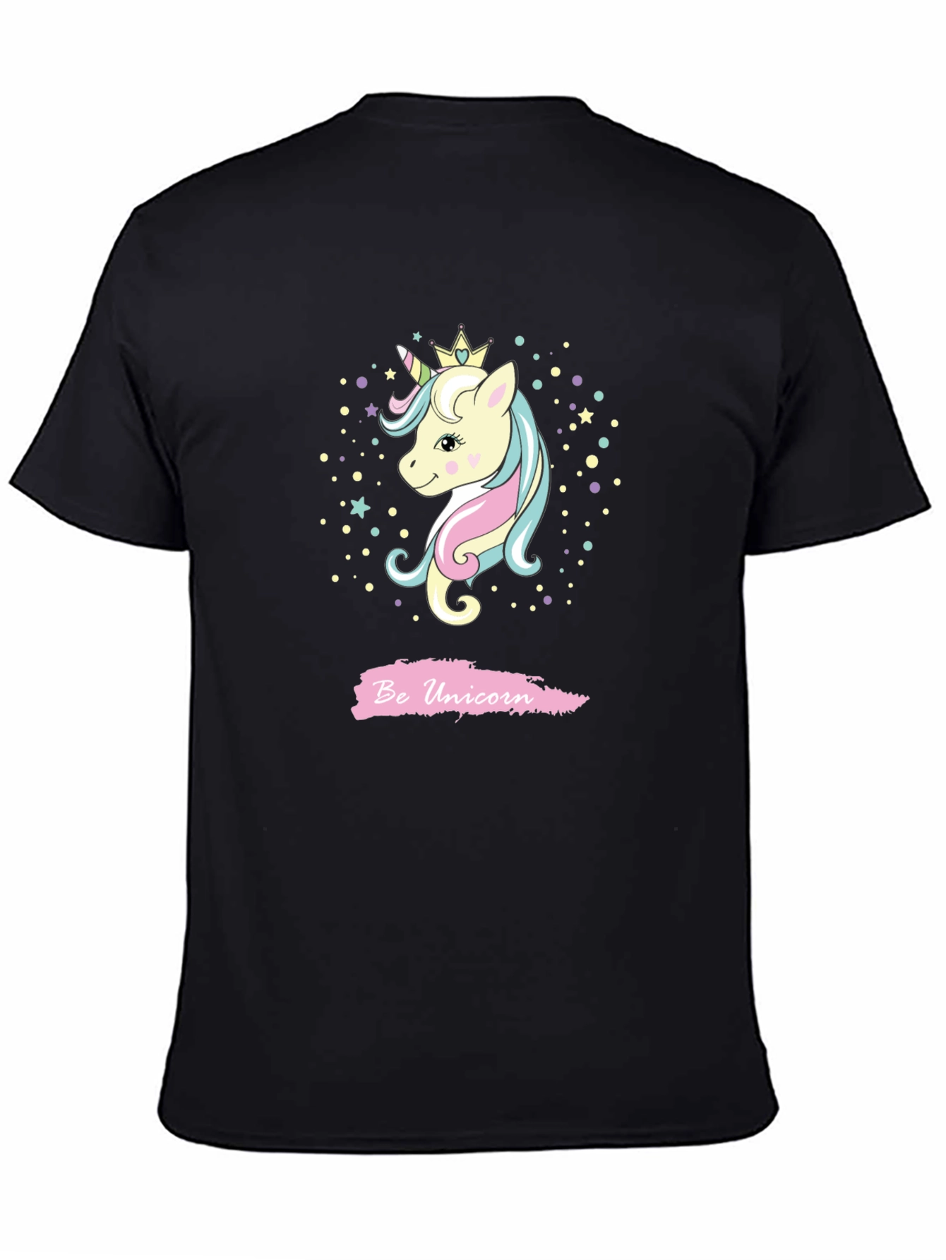 Be Unicorn Graphic Black T-Shirt