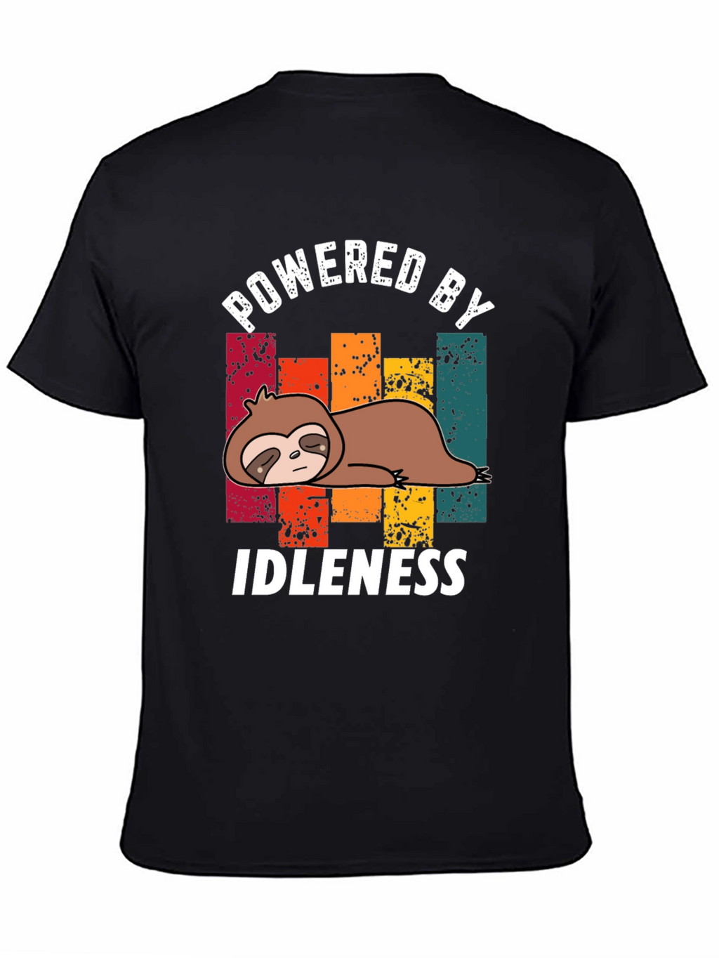 Powered by Idleness Sloth T-Shirt - Black