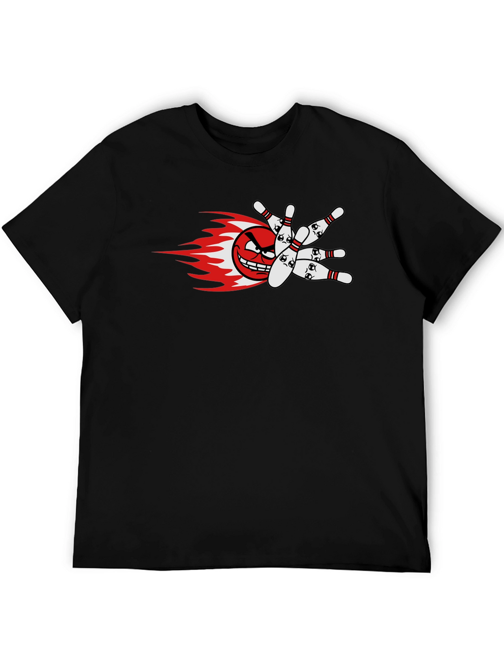 Mens Bowling Strike Graphic T-Shirt
