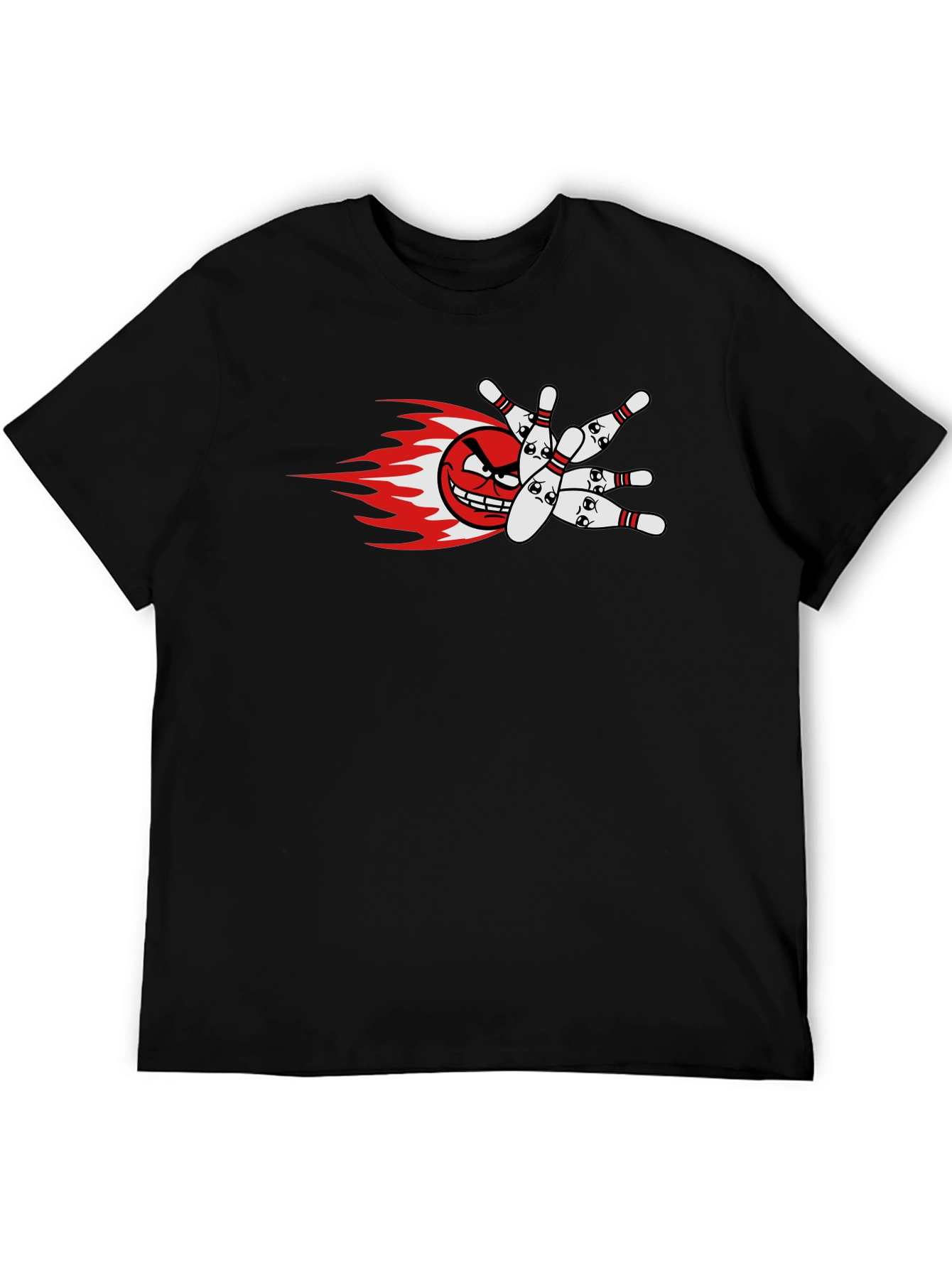 Mens Bowling Strike Graphic T-Shirt