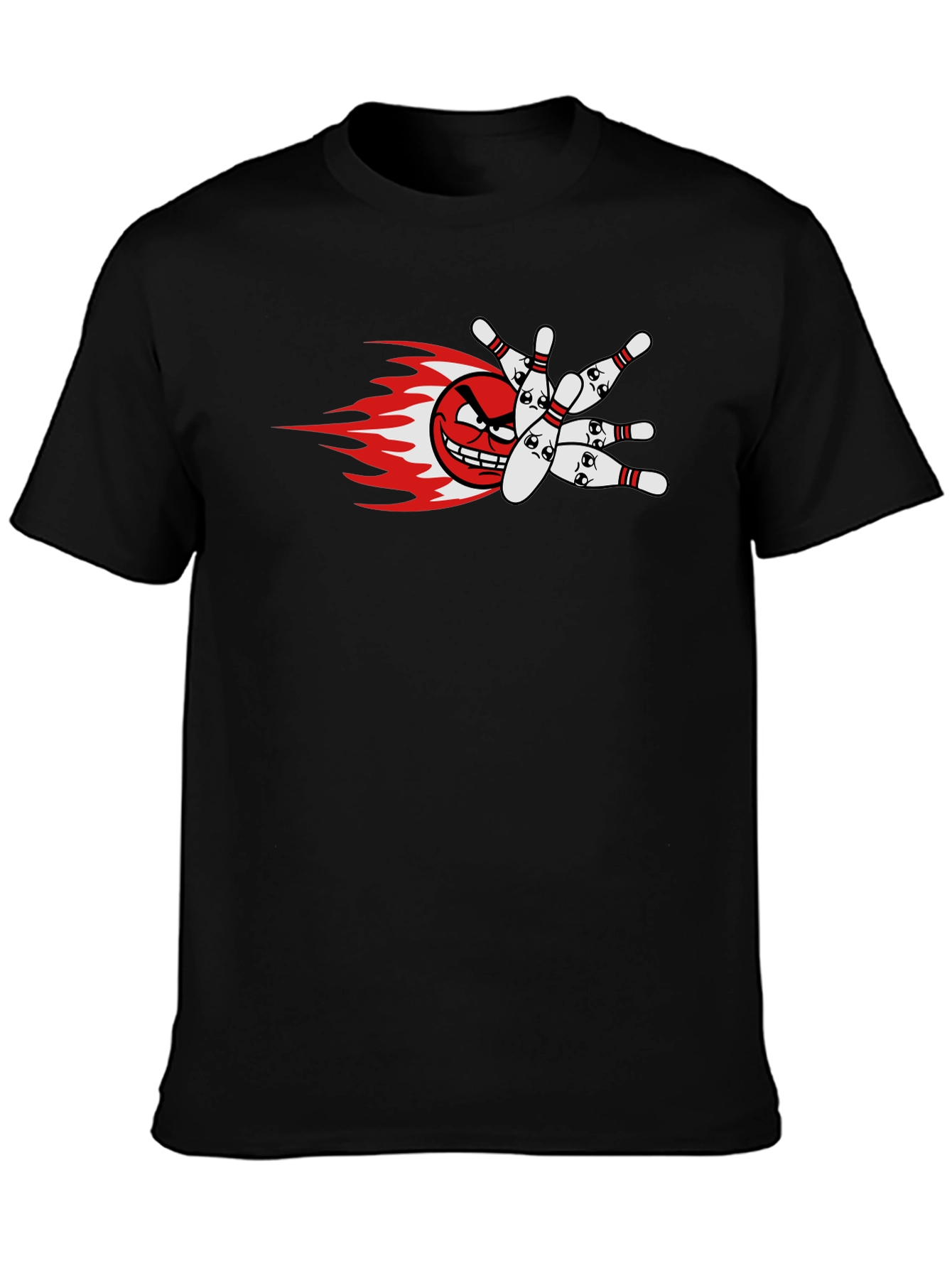 Mens Bowling Strike Graphic T-Shirt