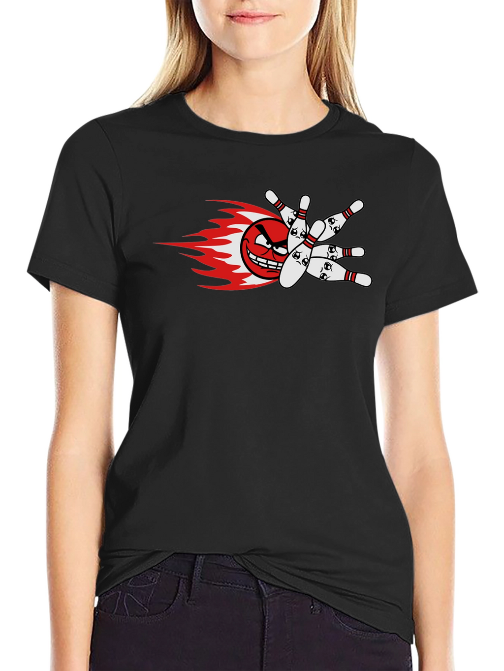 Mens Bowling Strike Graphic T-Shirt