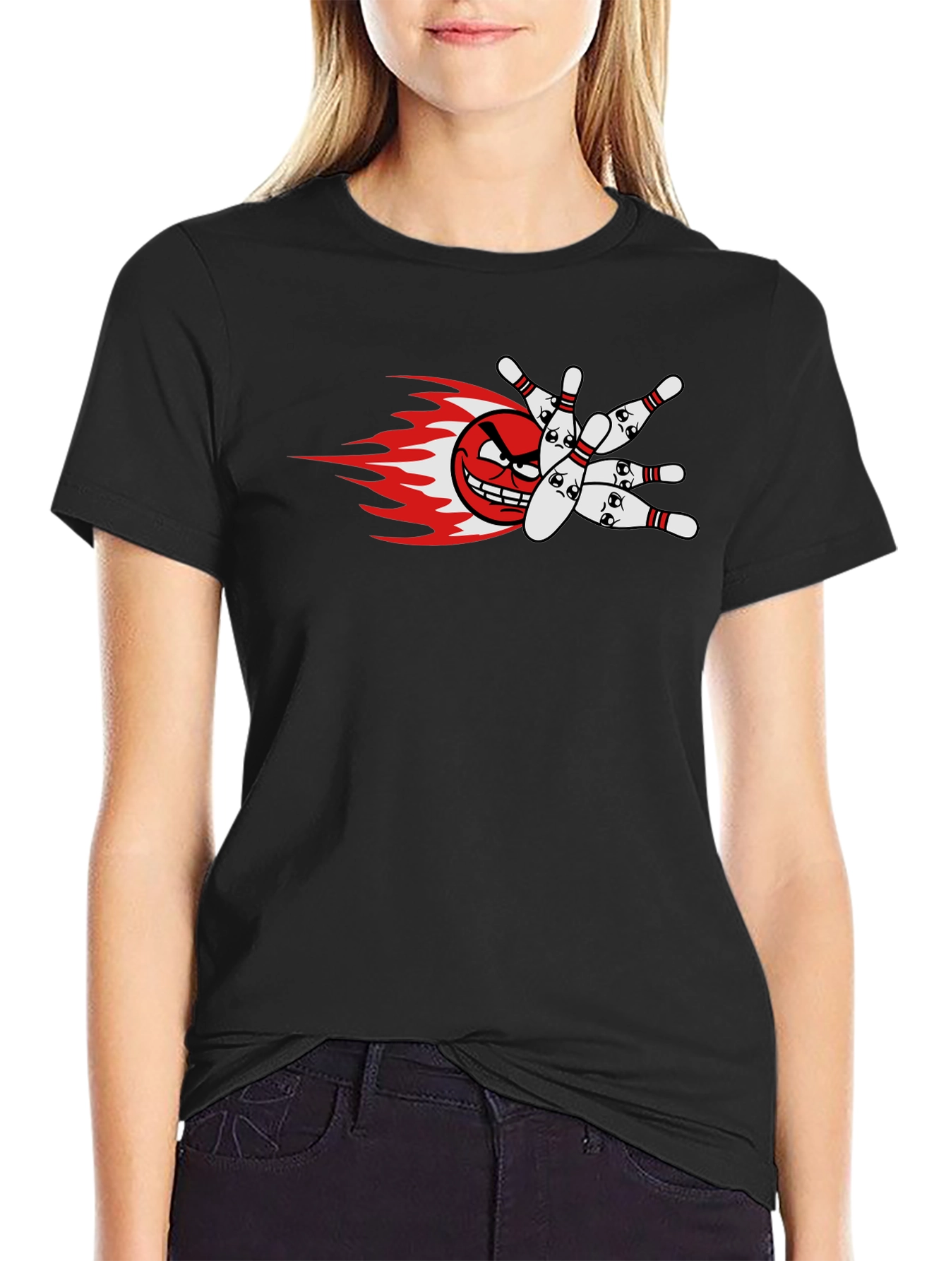 Mens Bowling Strike Graphic T-Shirt