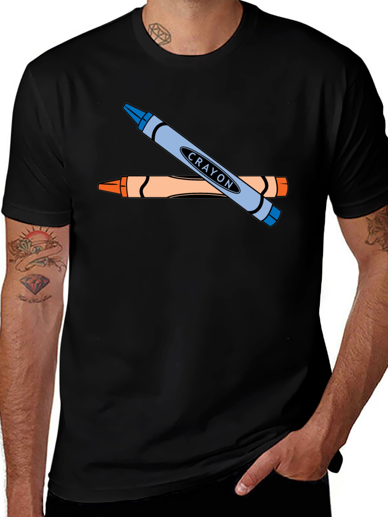 Crayon Graphic T-Shirt - Art Lovers Tee