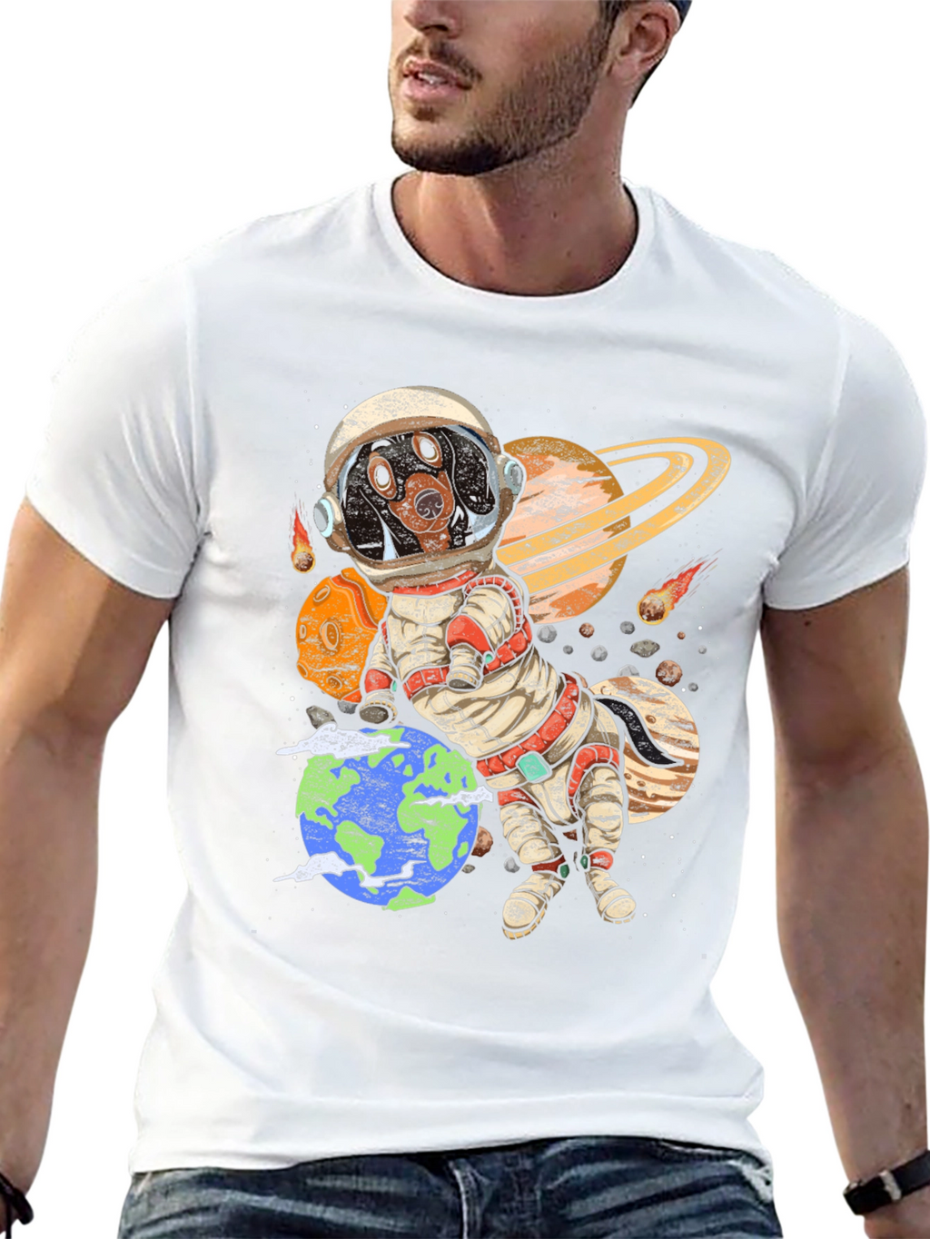 Dog Astronaut Graphic Tee
