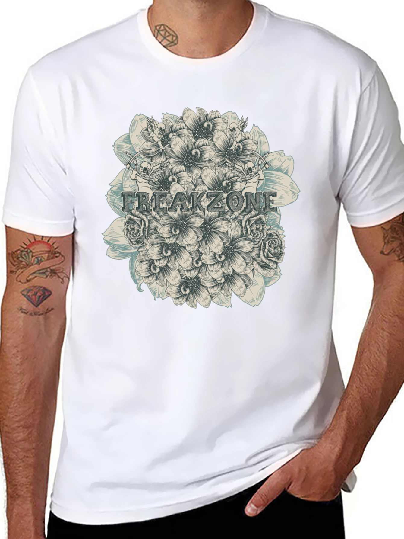 Freakzone Floral Graphic T-Shirt