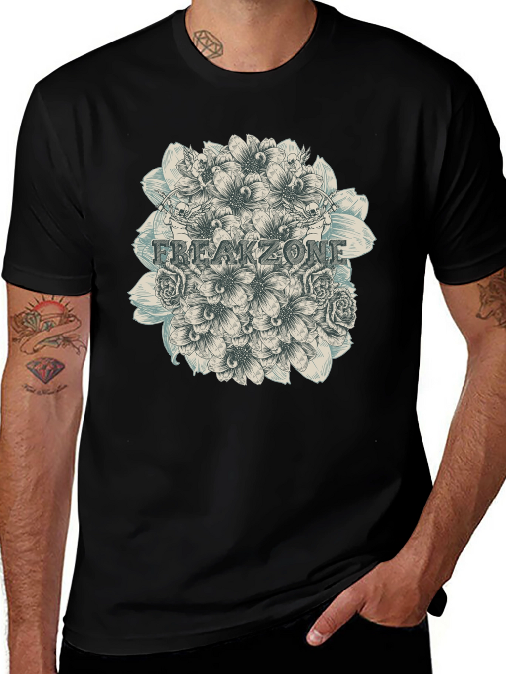 Freakzone Floral Graphic T-Shirt