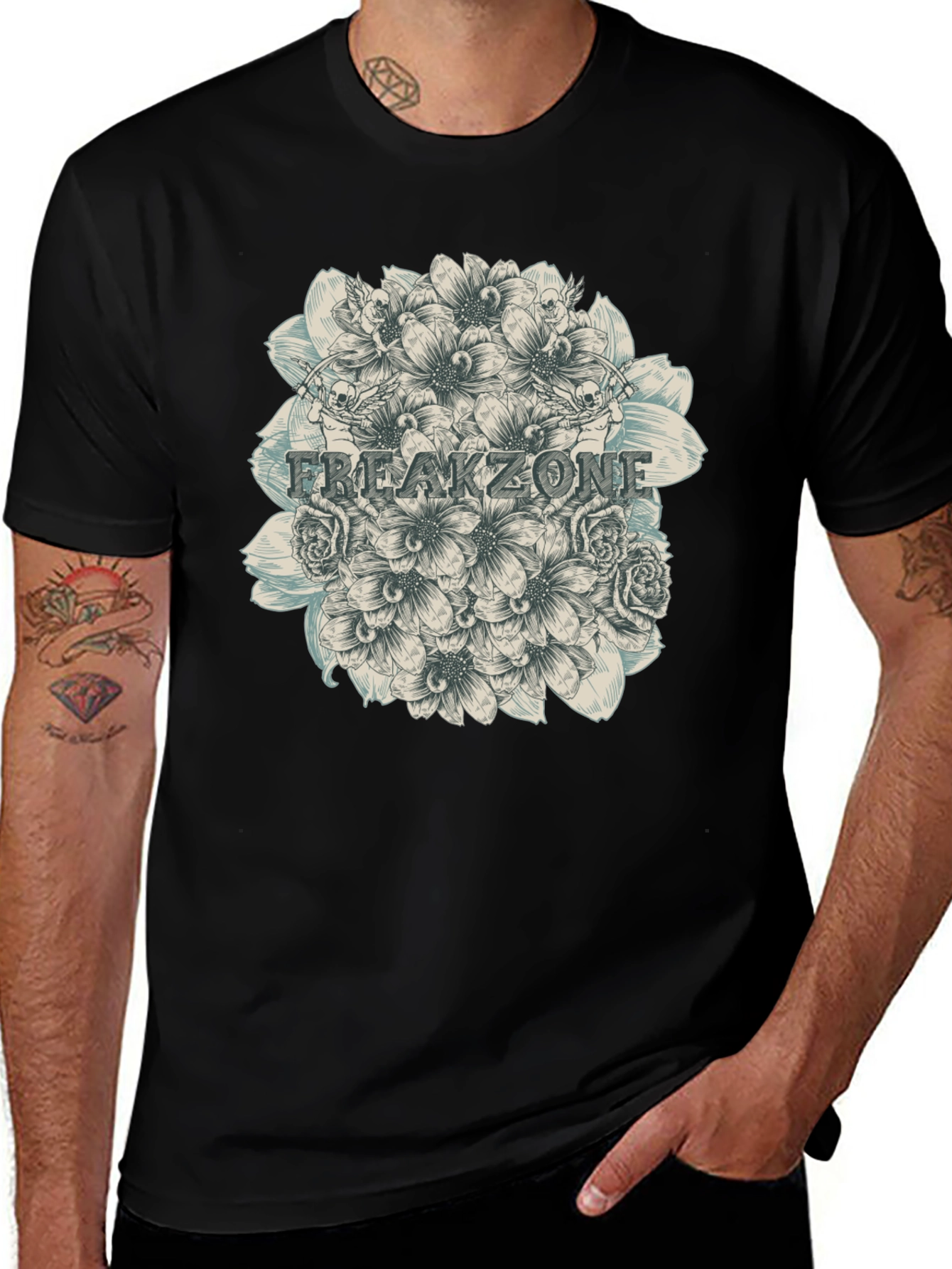 Freakzone Floral Graphic T-Shirt