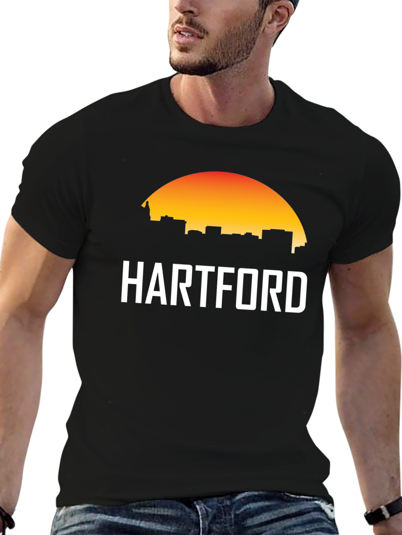 Hartford Skyline Graphic Tee - City Pride Black T-Shirt