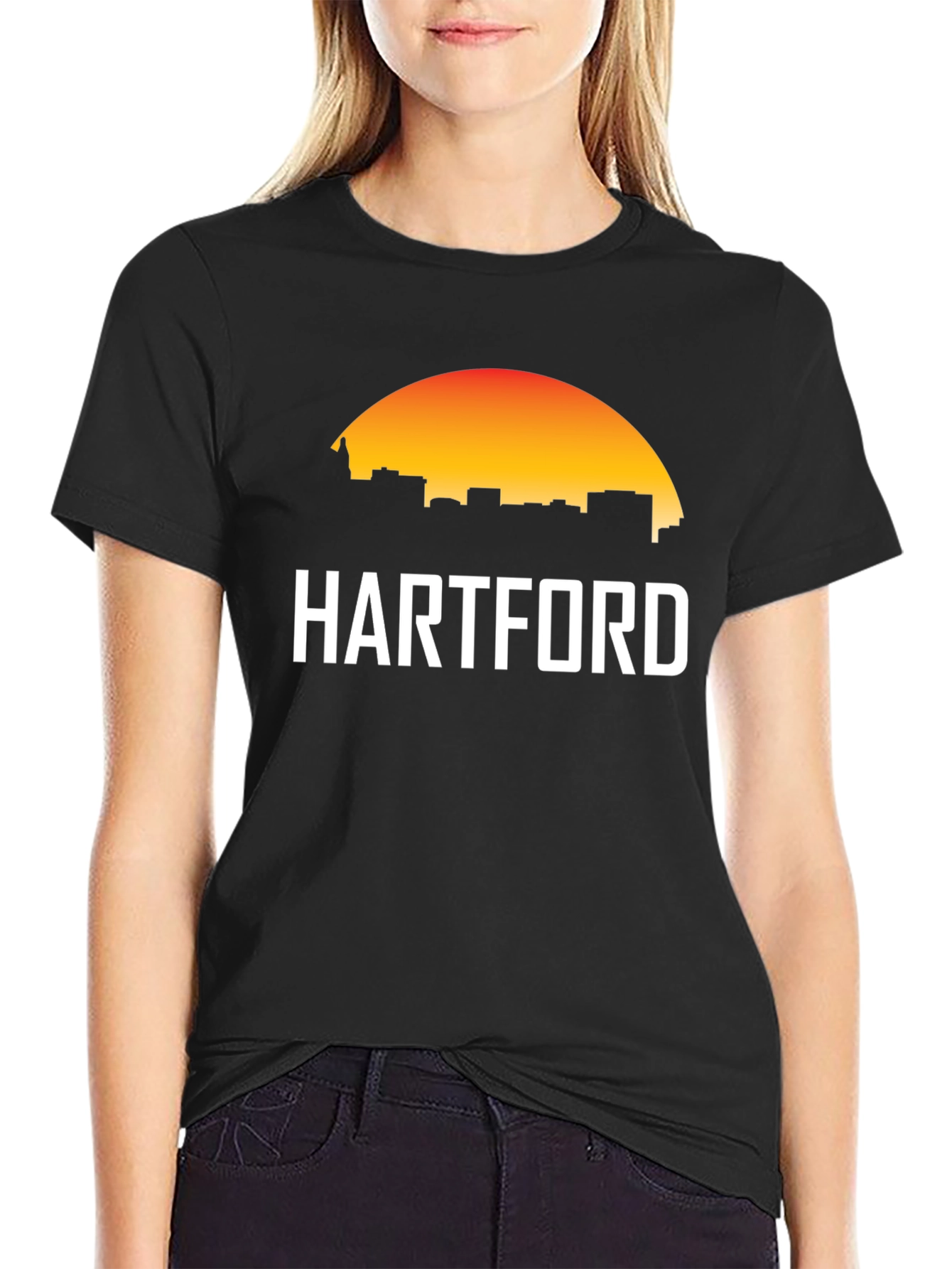 Hartford Skyline Graphic Tee - City Pride Black T-Shirt