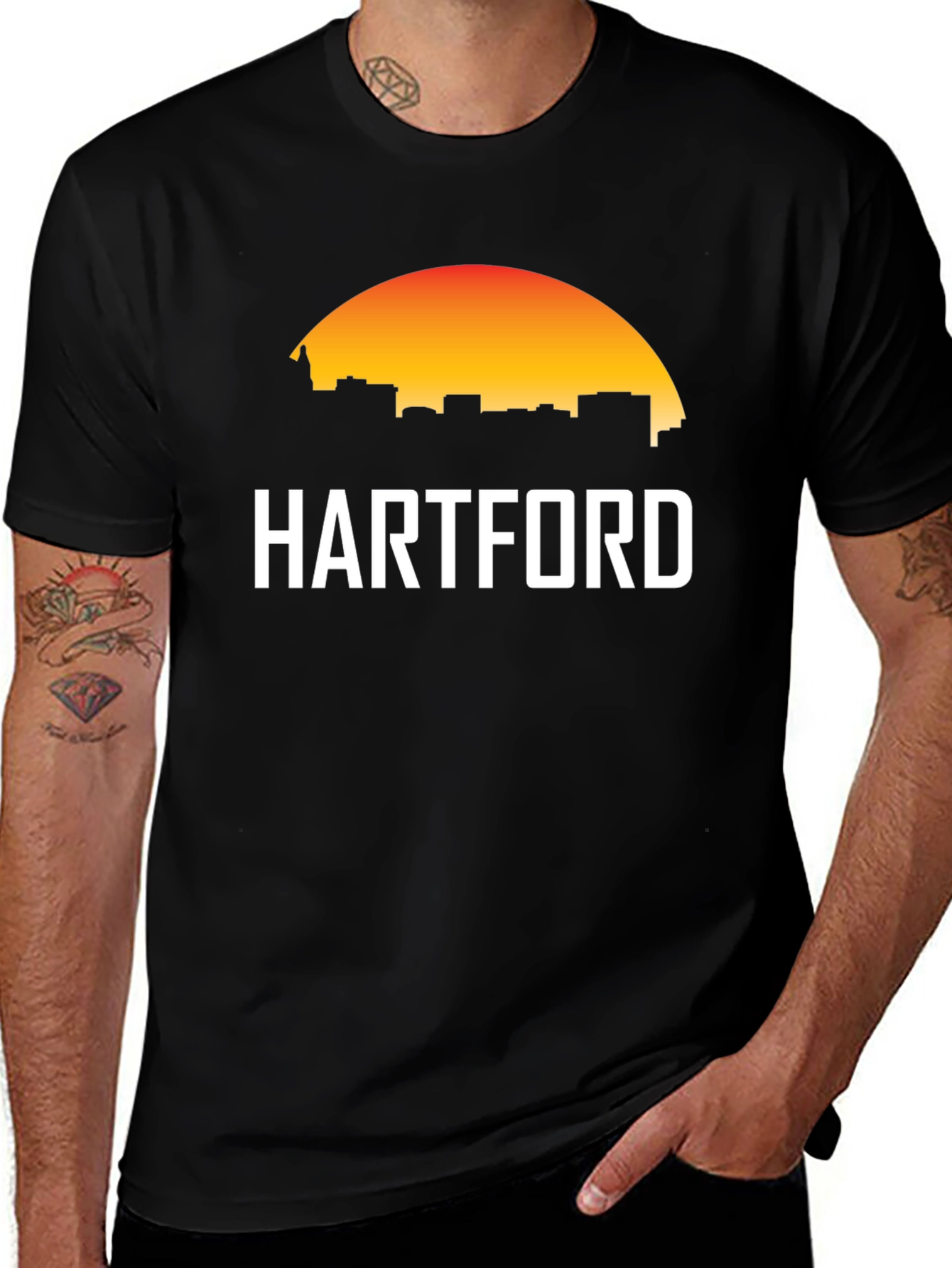 Hartford Skyline Graphic Tee - City Pride Black T-Shirt